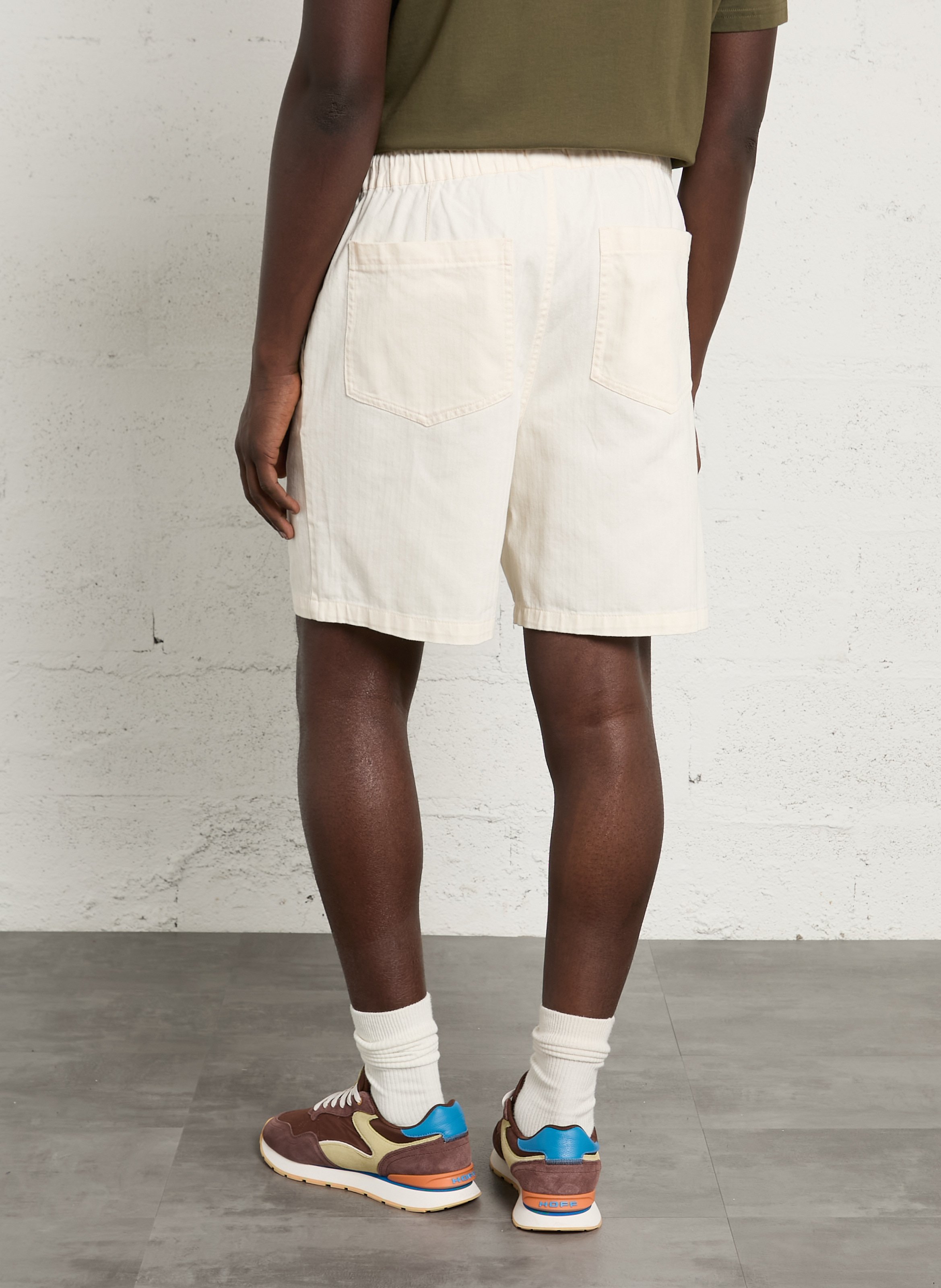 Recht, katoenen short FARAH Wit