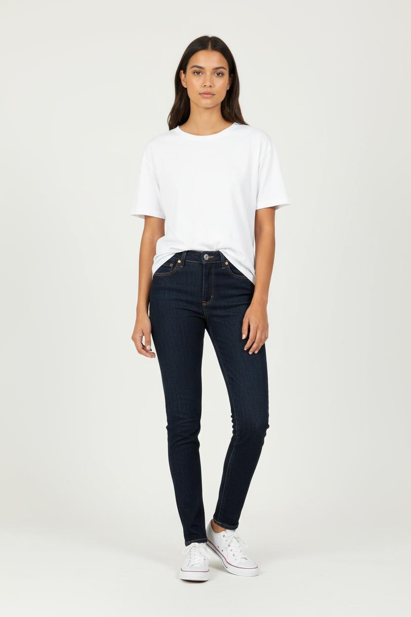 Cropped slim jeans with studs ACNE STUDIOS - Seconde Main Blue