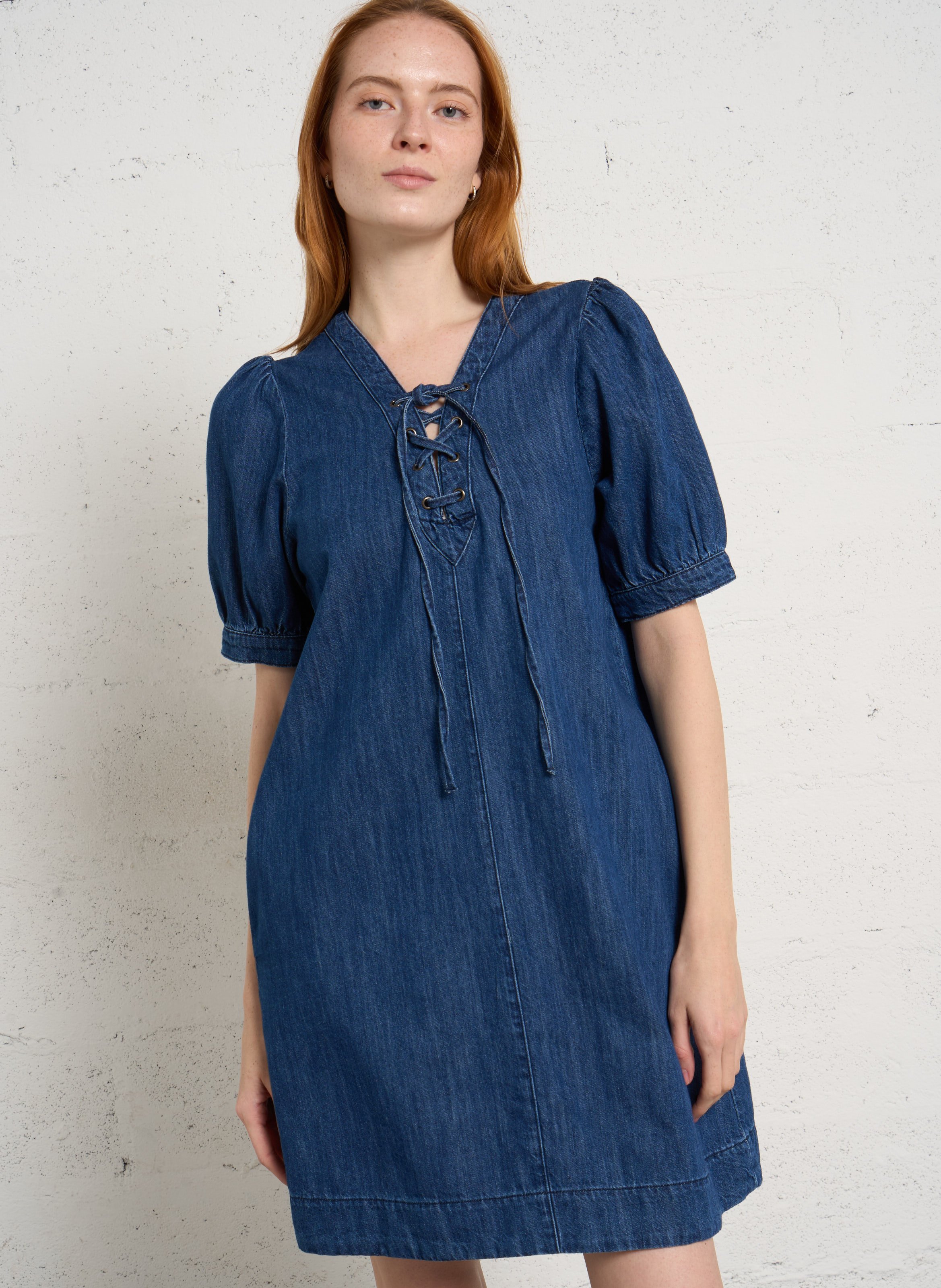 Halflange spijkerjurk SUD EXPRESS Zwart