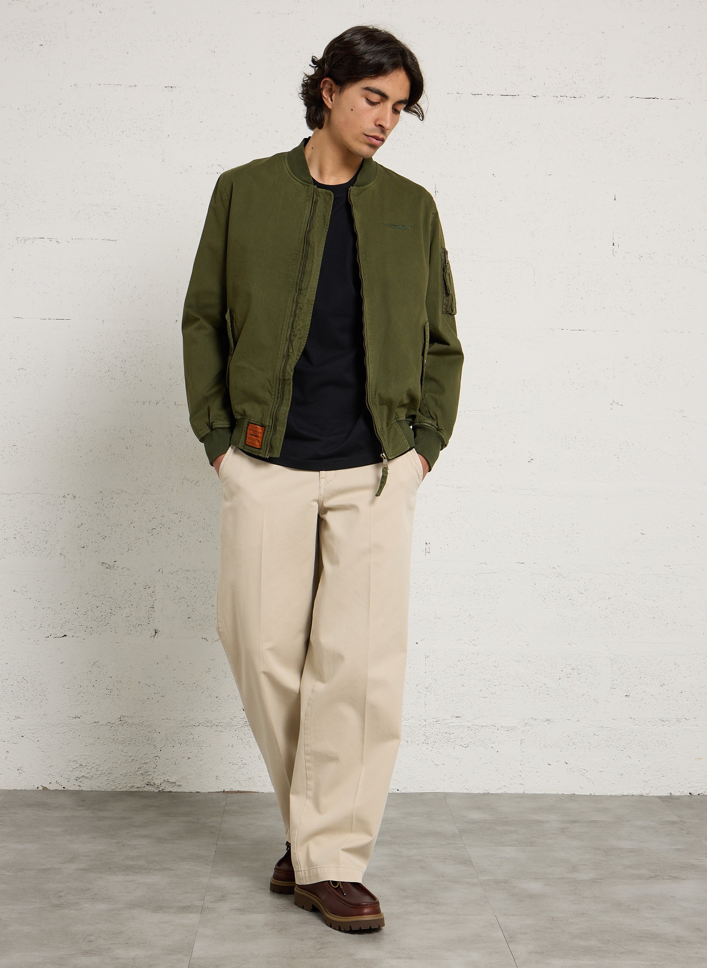 Pantalon droit en coton DICKIES Gris