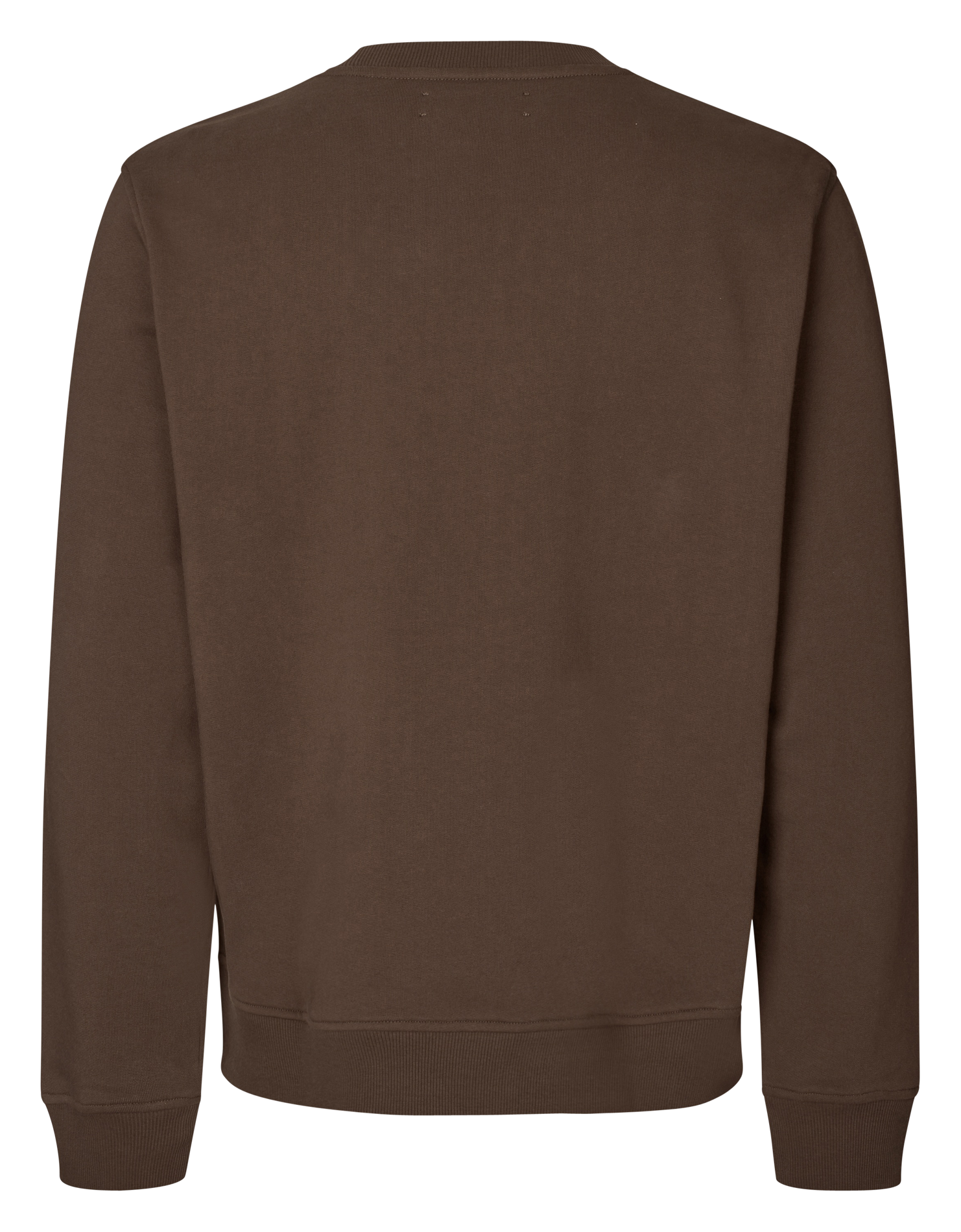 Sweat col rond regular-fit en coton bio SAMSOE SAMSOE Marron