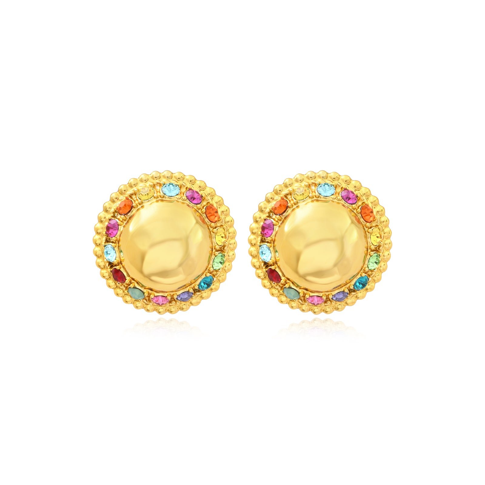 Boucles d'oreilles clip  rond SATELLITE PARIS Multicolore