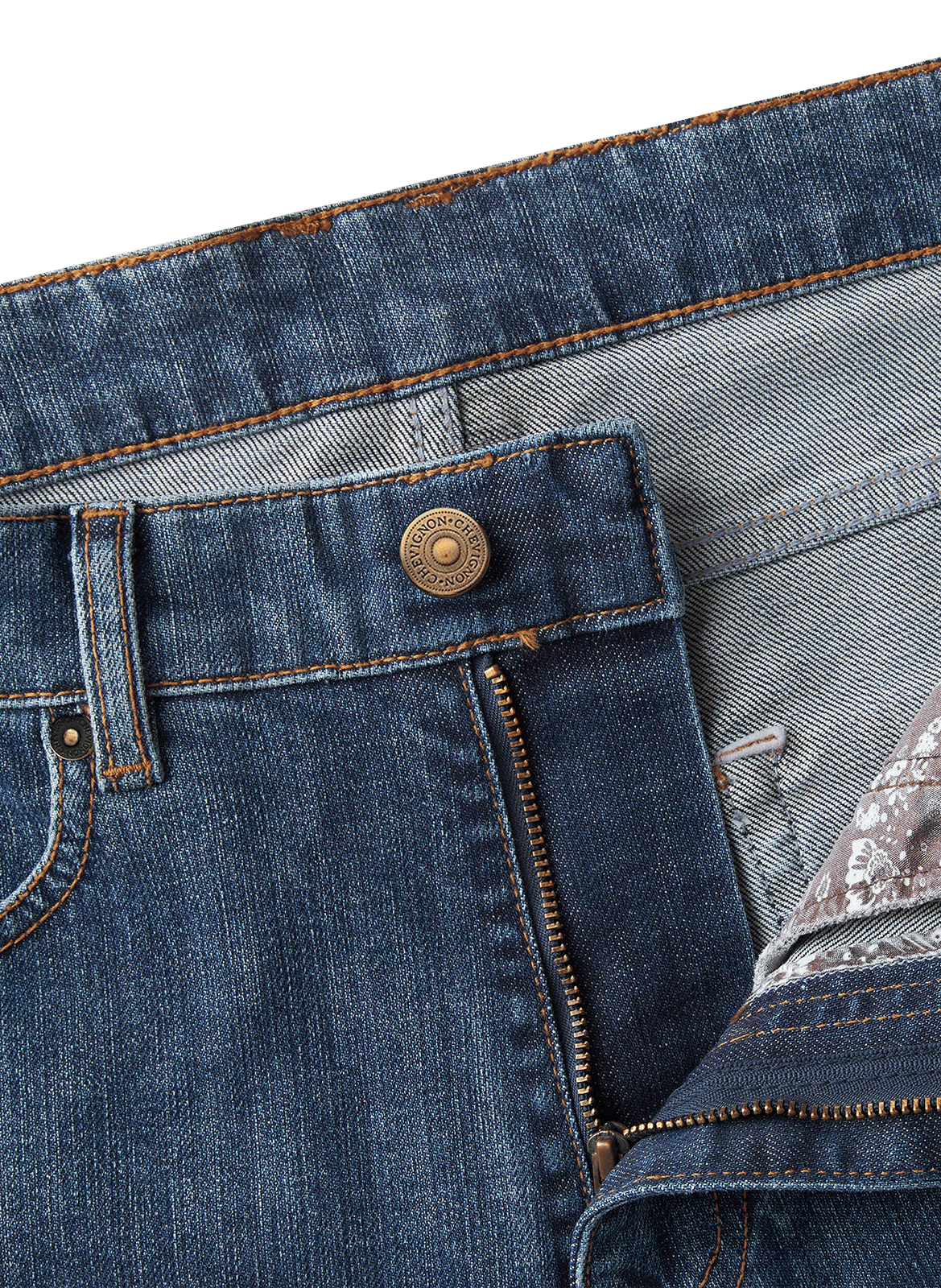 Gerade geschnittene Jeans aus Baumwoll-Mix CHEVIGNON Blau