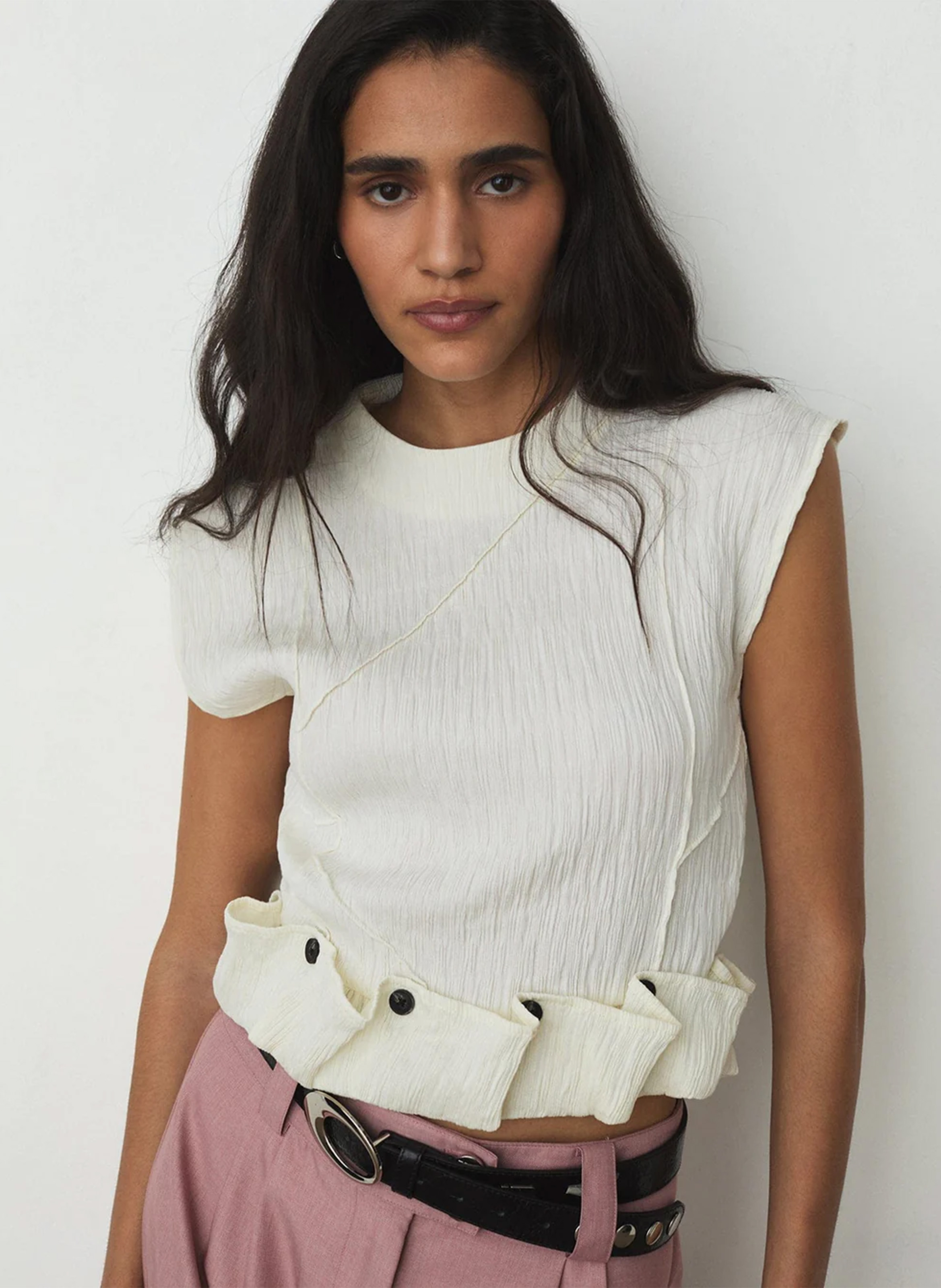 Round-neck top LAAGAM White