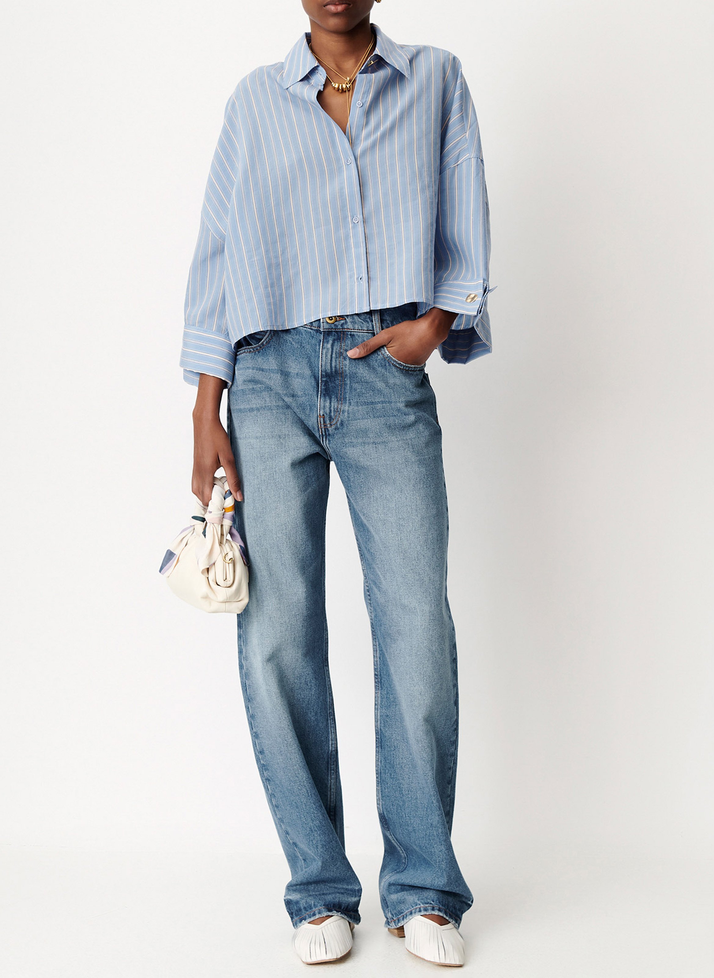 Chemise ample à rayures SESSUN Blauw