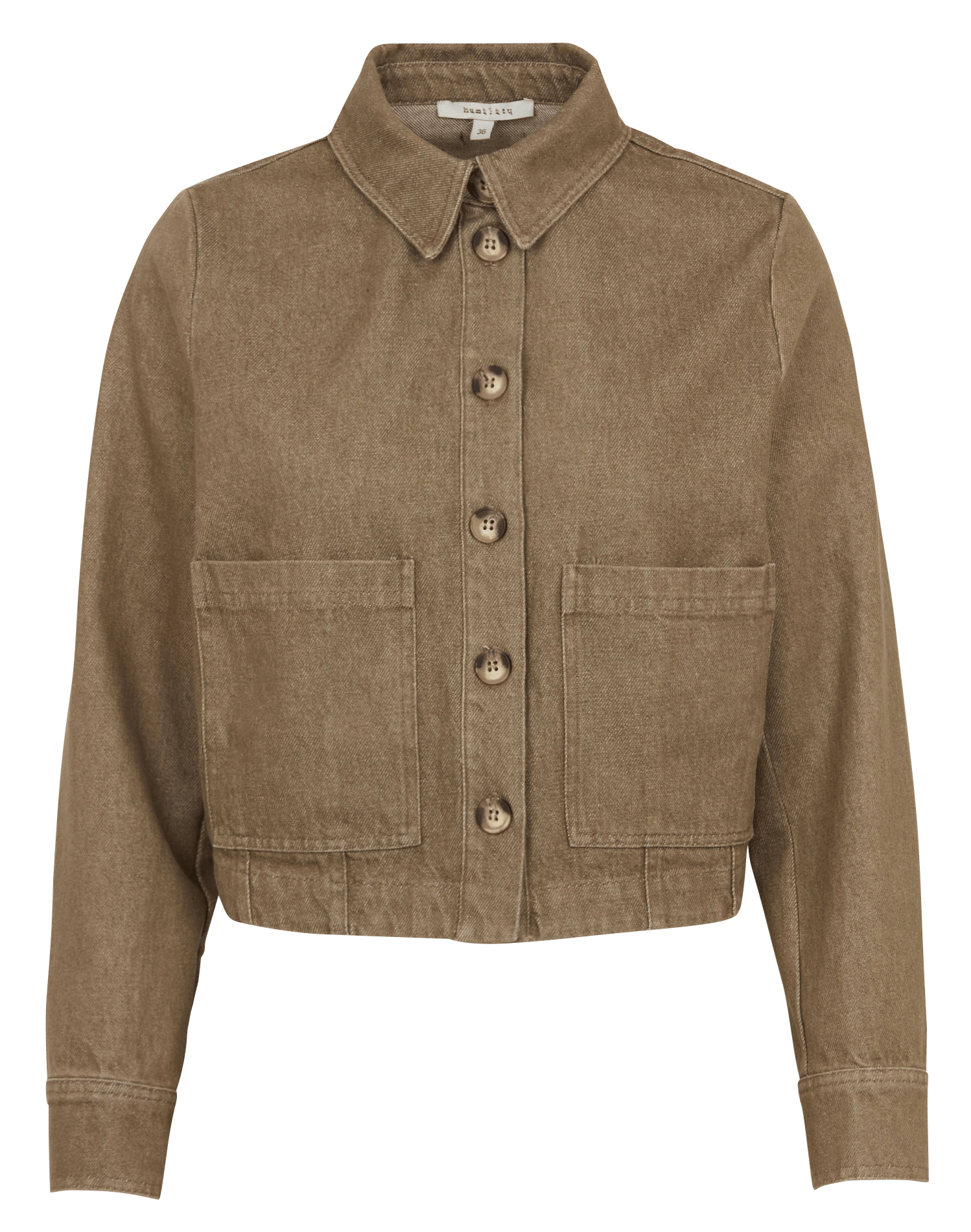 Gerade geschnittene Jeansjacke aus Baumwolle HUMILITY Rot