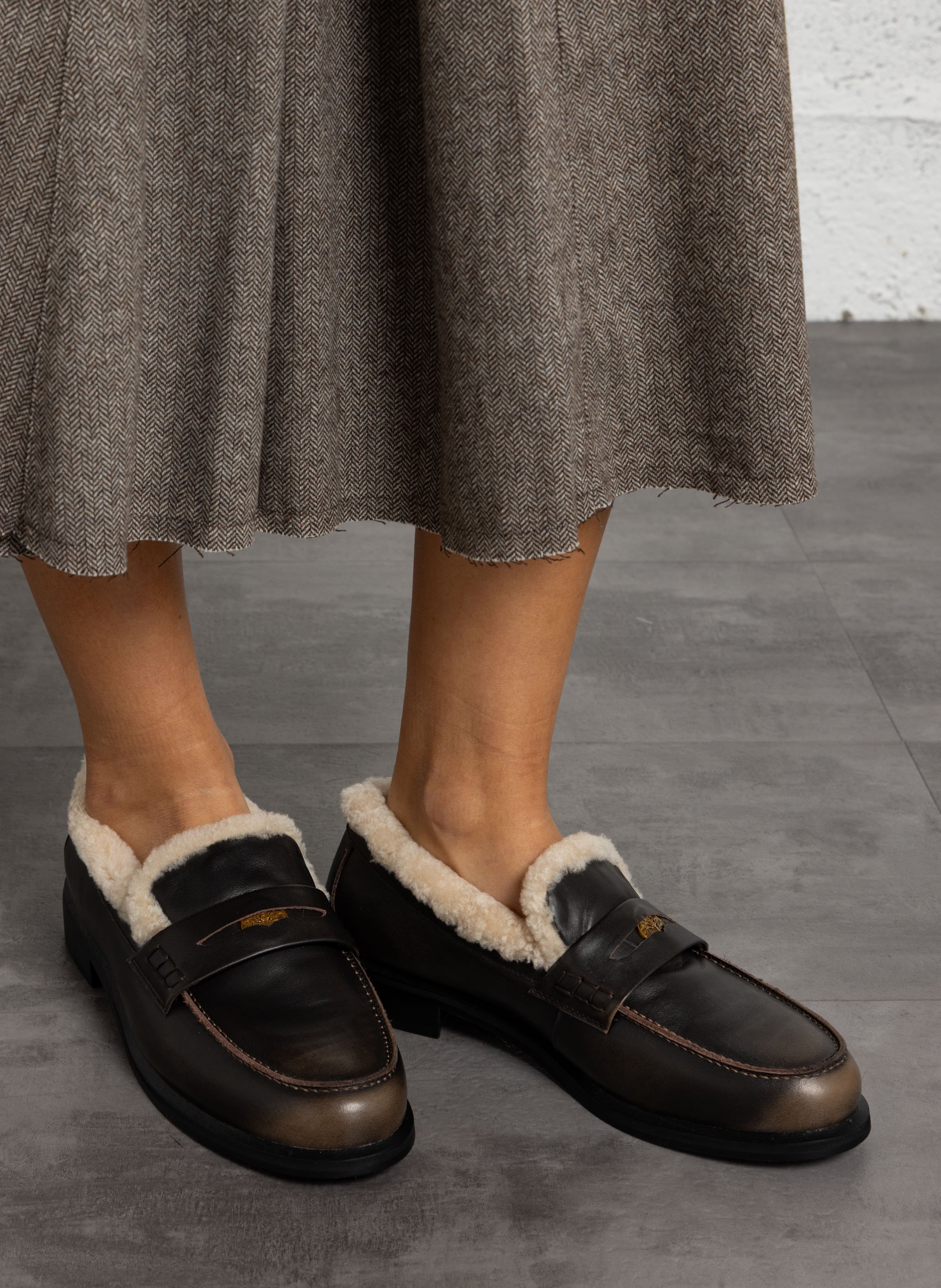 Leren mocassins TORAL Bruin