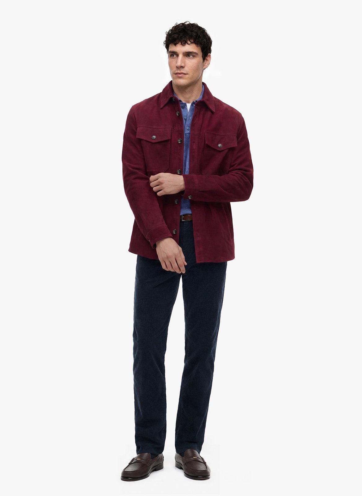 Pull droit en laine TOMMY HILFIGER Bleu