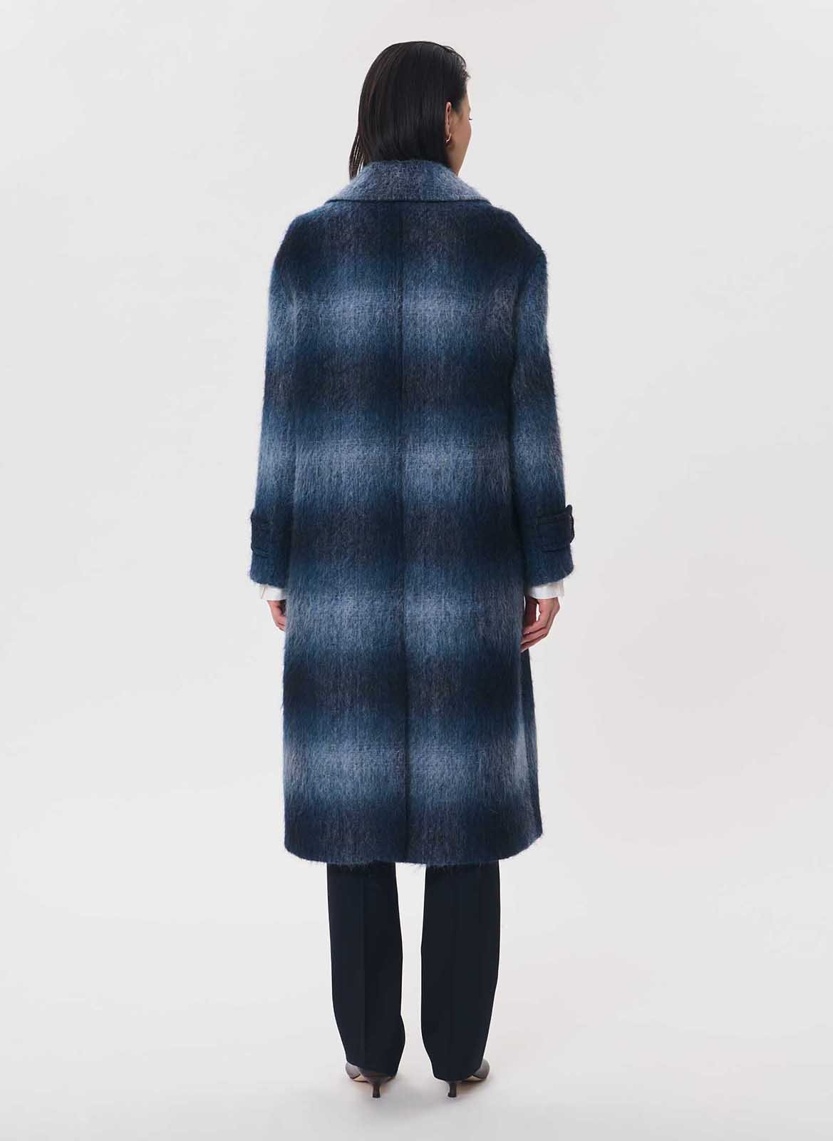Oversize-Mantel mit Karomuster TARA JARMON Blau