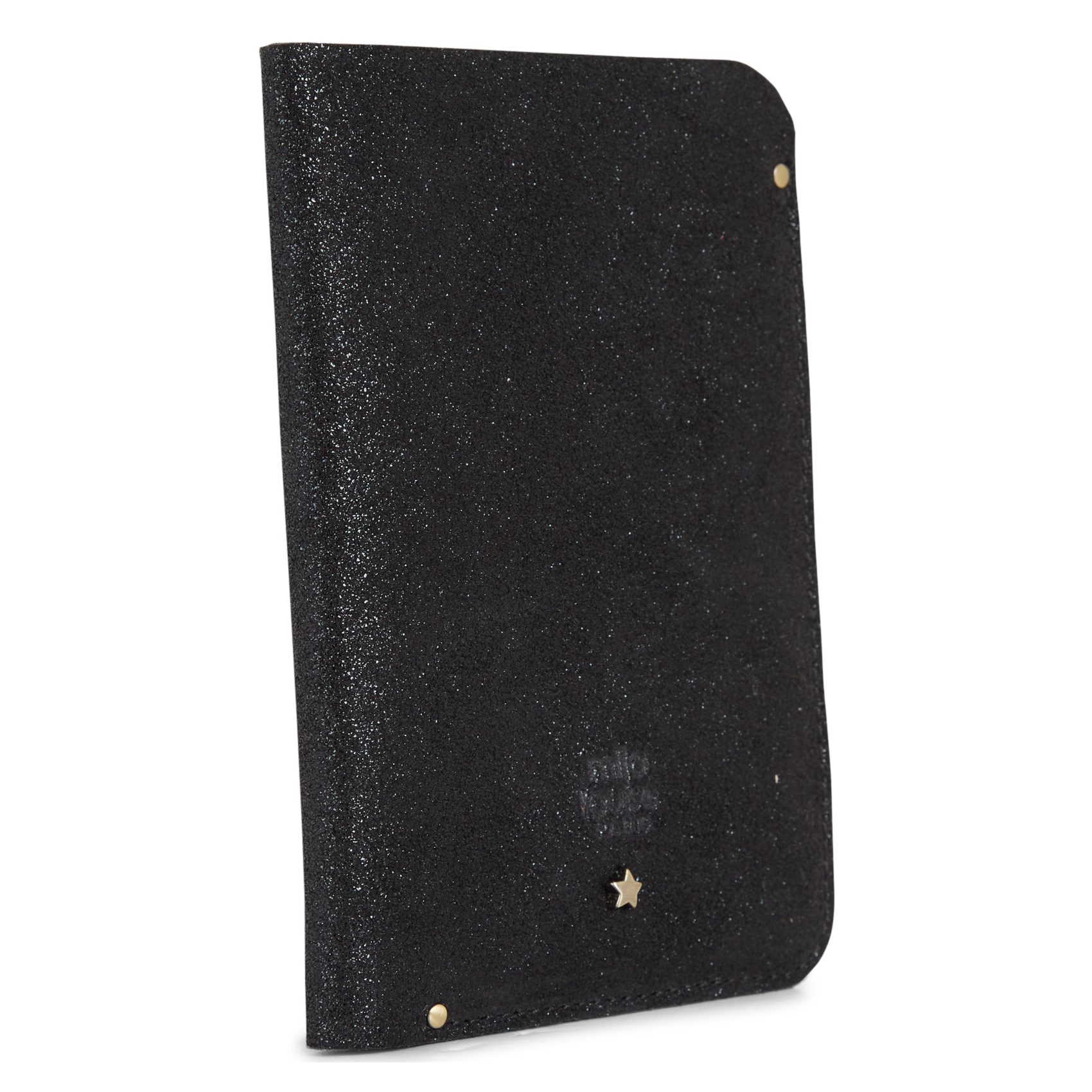 Glanzende, leren portefeuille MILA LOUISE Zwart