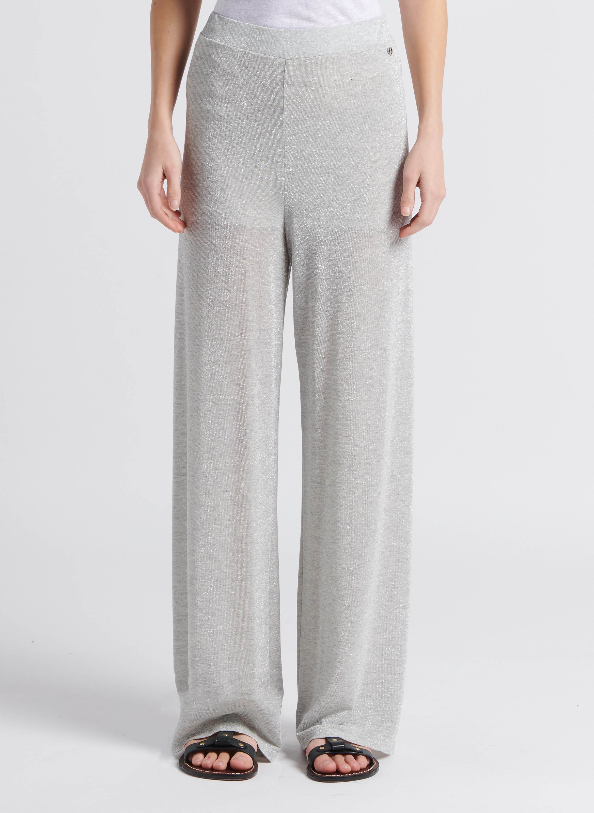 High-waisted bootcut pants PLEASE Grey