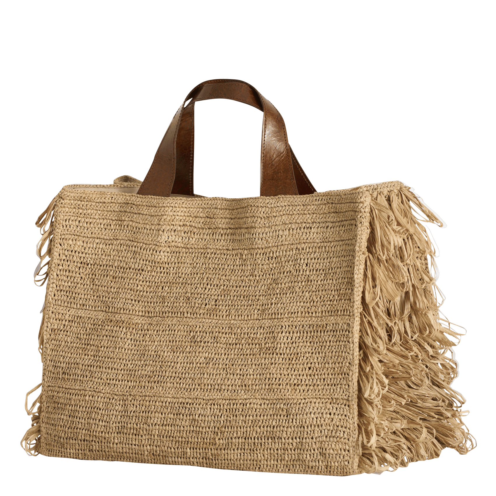 Rectangular raffia bag IBELIV Beige