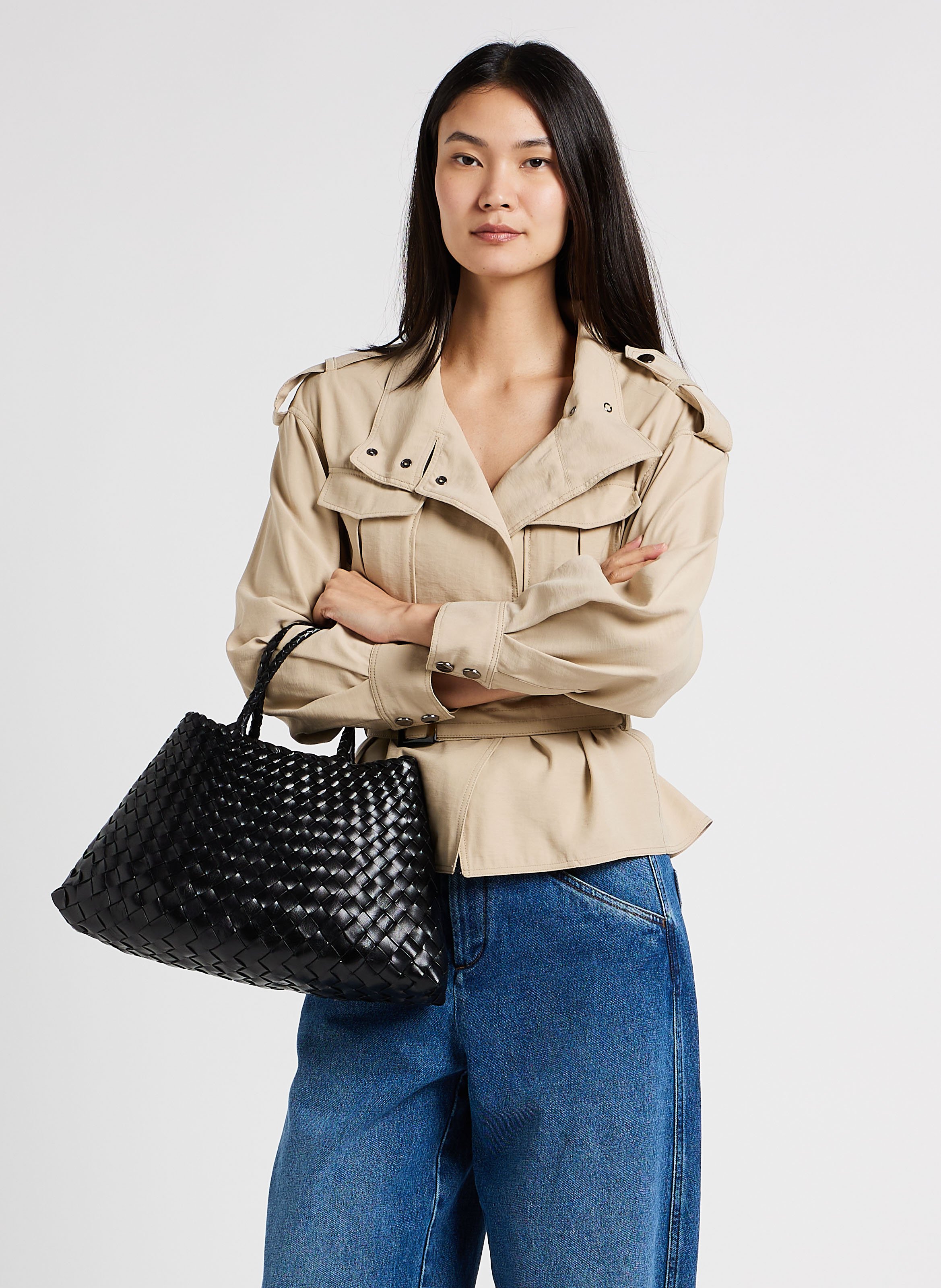 A-line leather skirt DRAGON DIFFUSION Black