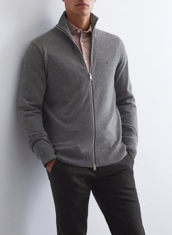 Gilet homme coton zippé sale