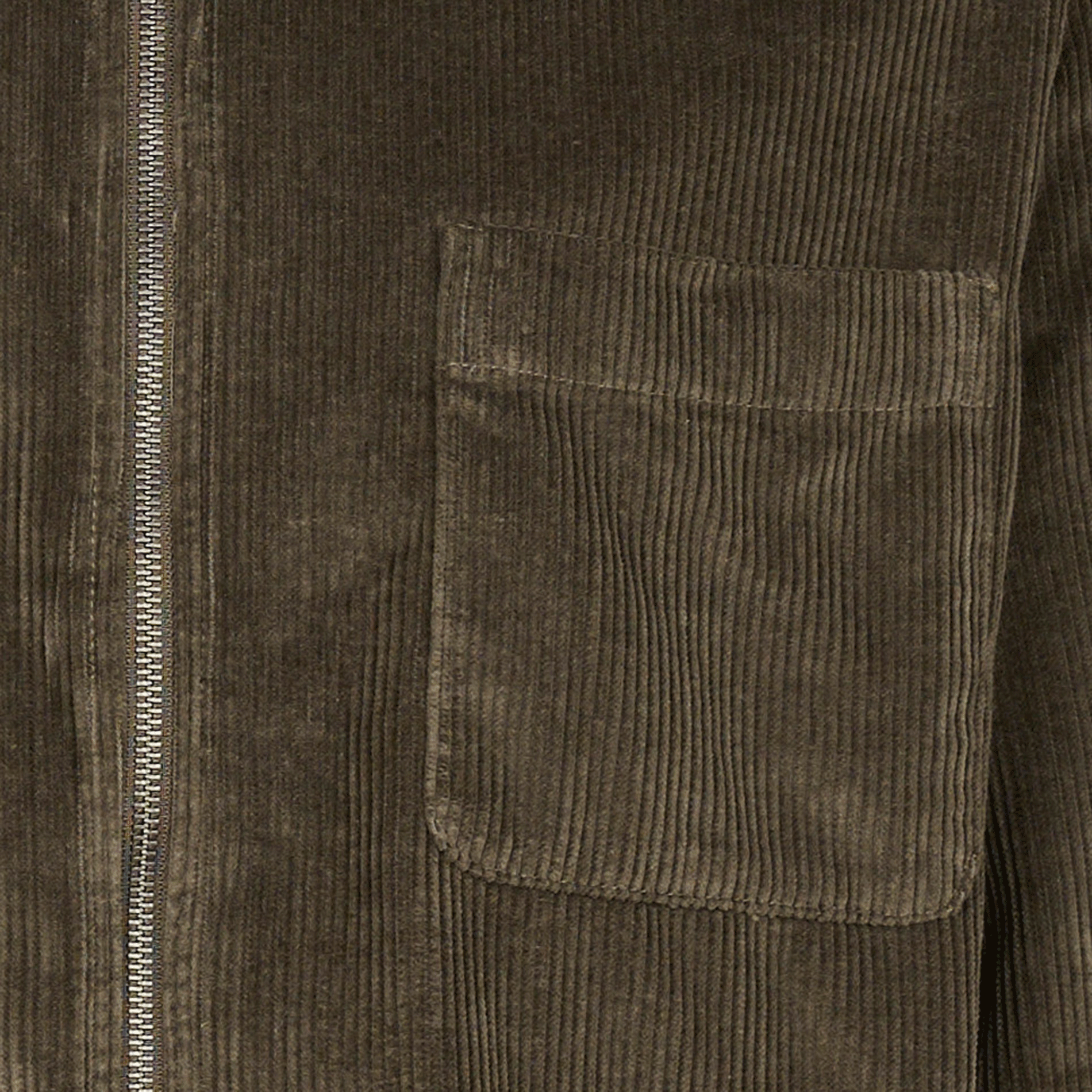 Surchemise zippée en velours côtelé SELECTED Vert