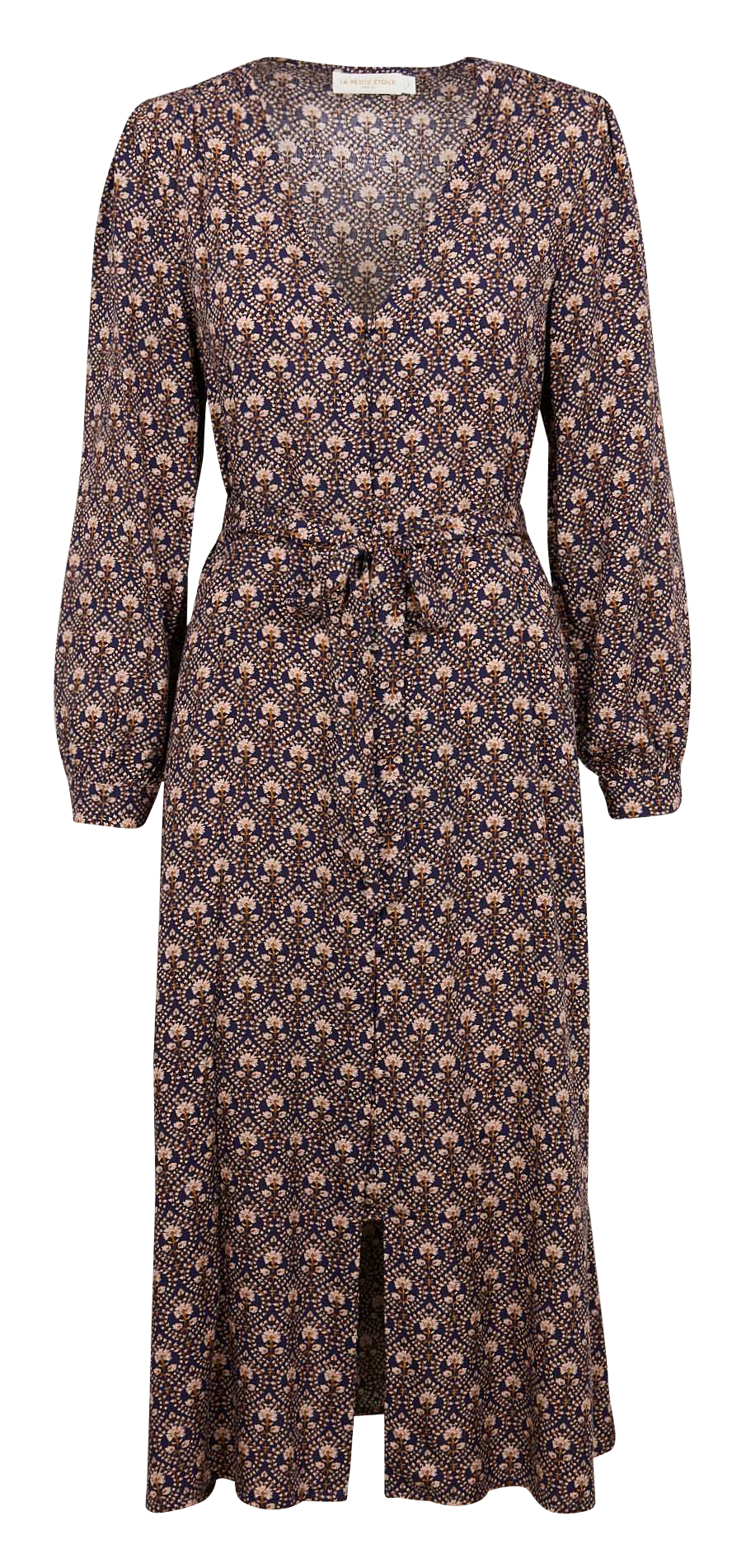 Halflange jurk met V-hals en print LA PETITE ETOILE Veelkleurig