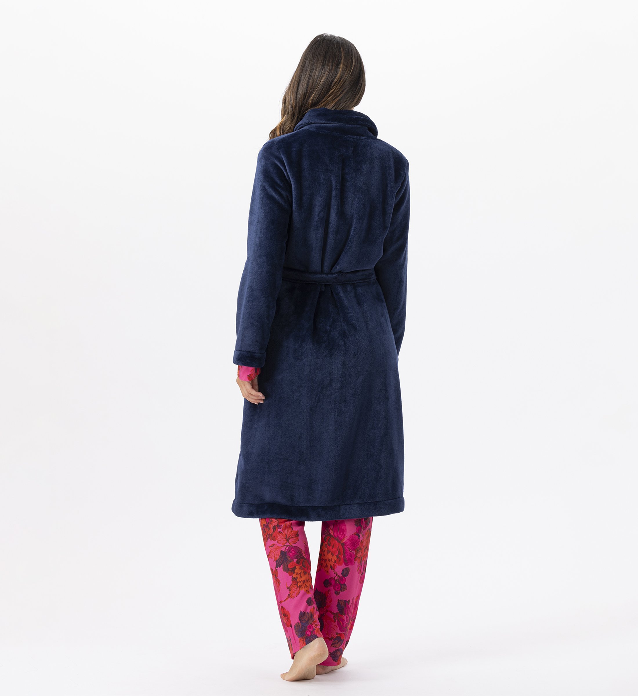 Plush flannel robe LE CHAT Blue