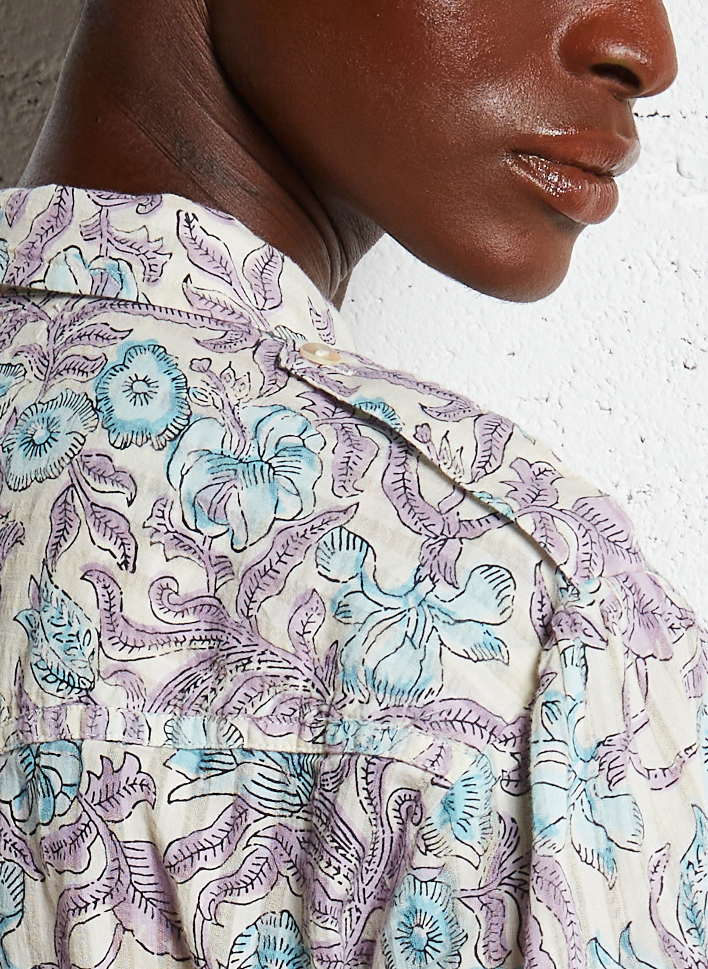 Straight printed cotton shirt MAISON HOTEL Blue