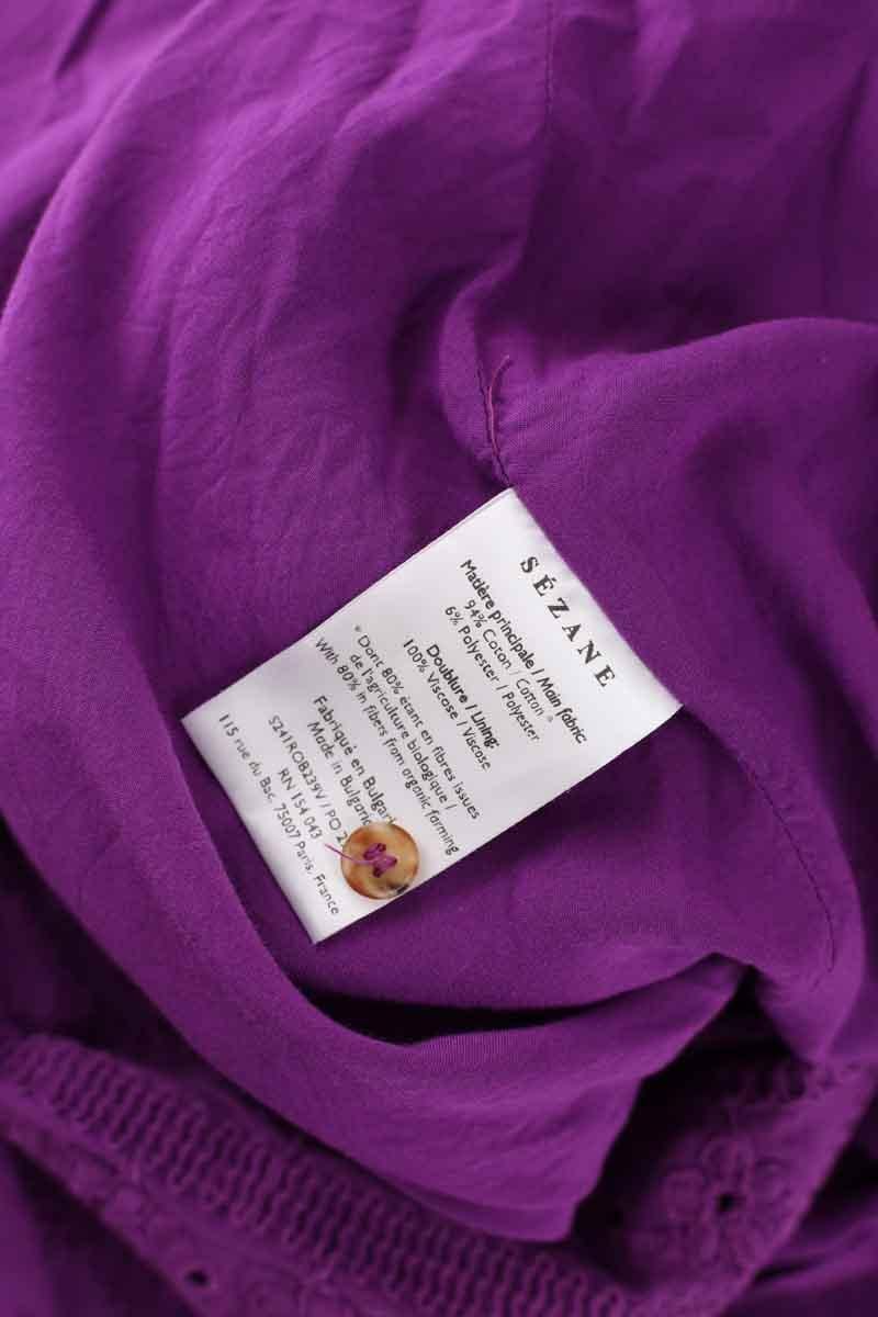Cotton dress SEZANE - Seconde main Purple