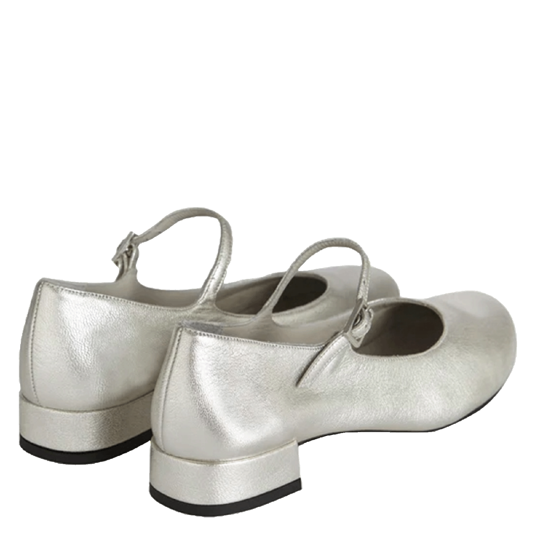 Ballerines en cuir AUGUSTA Argent