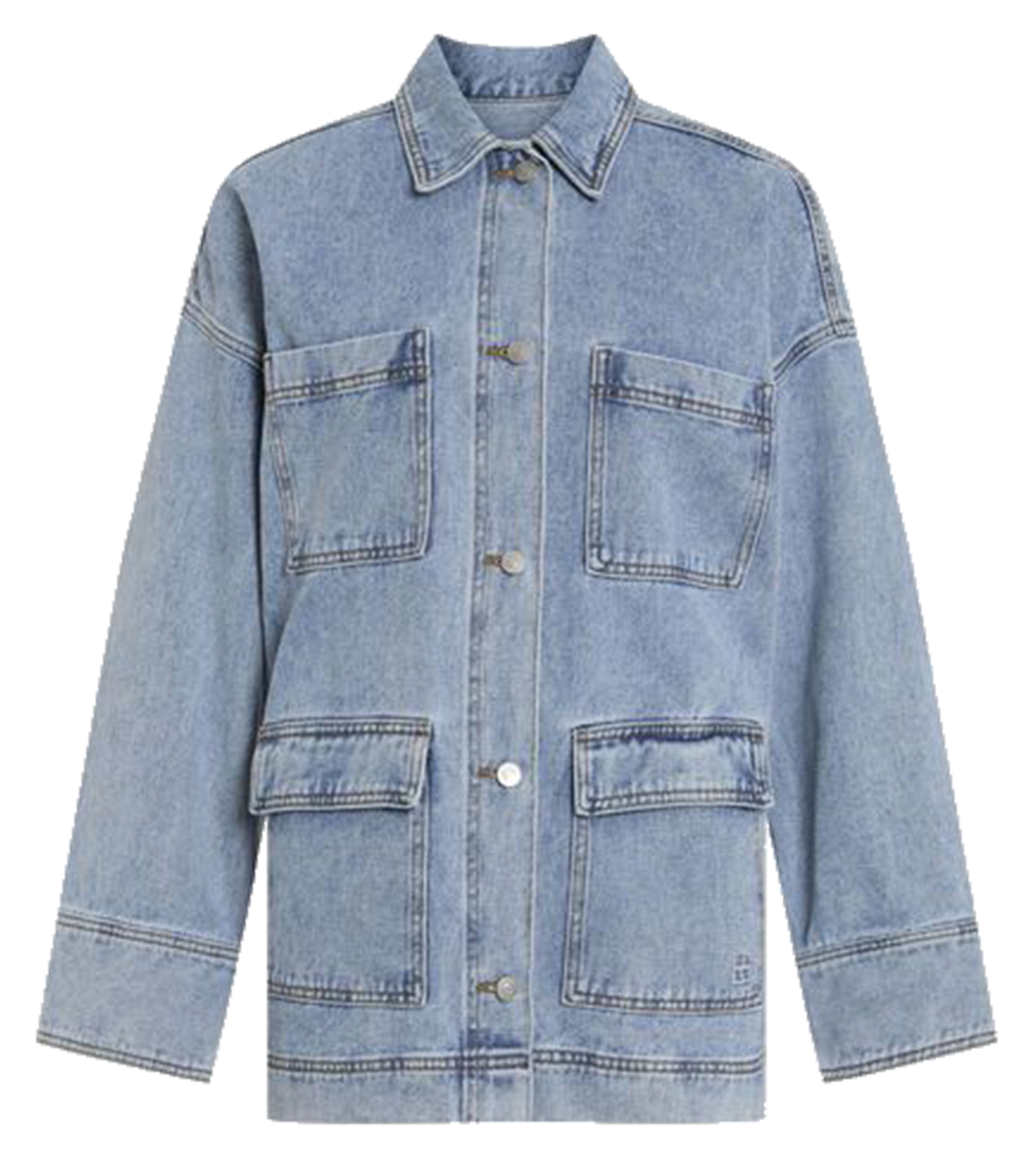 Oversize-Jacke aus Baumwollmischung ROUGE EDIT Blau