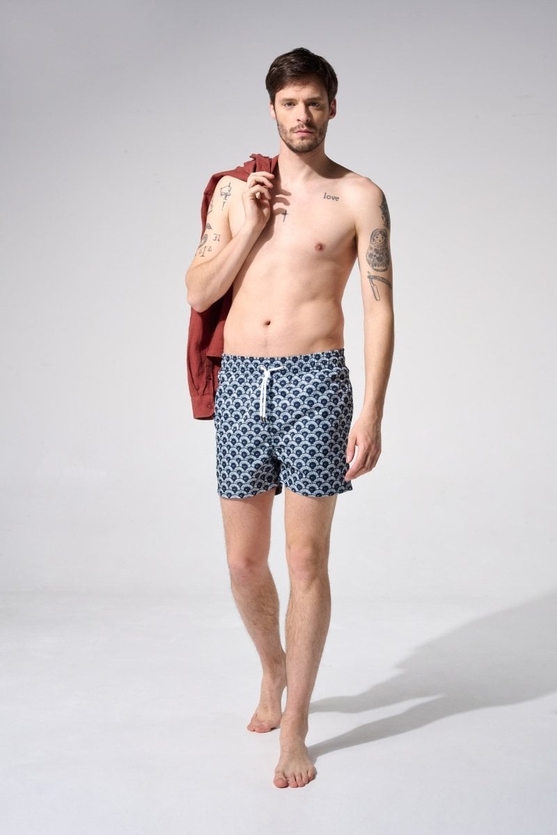 Printed swim shorts with elasticated waistband APNEE Blue