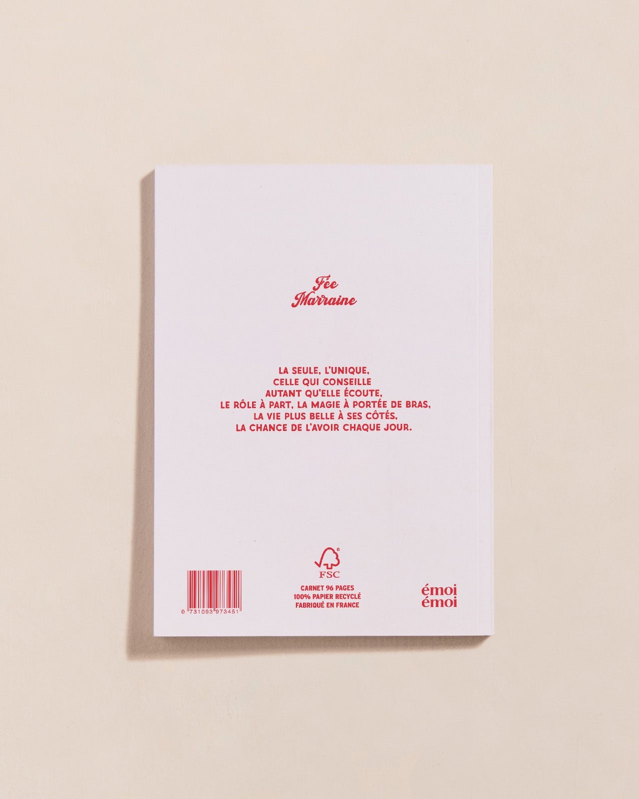 Le carnet fée marraine EMOI EMOI Blanc