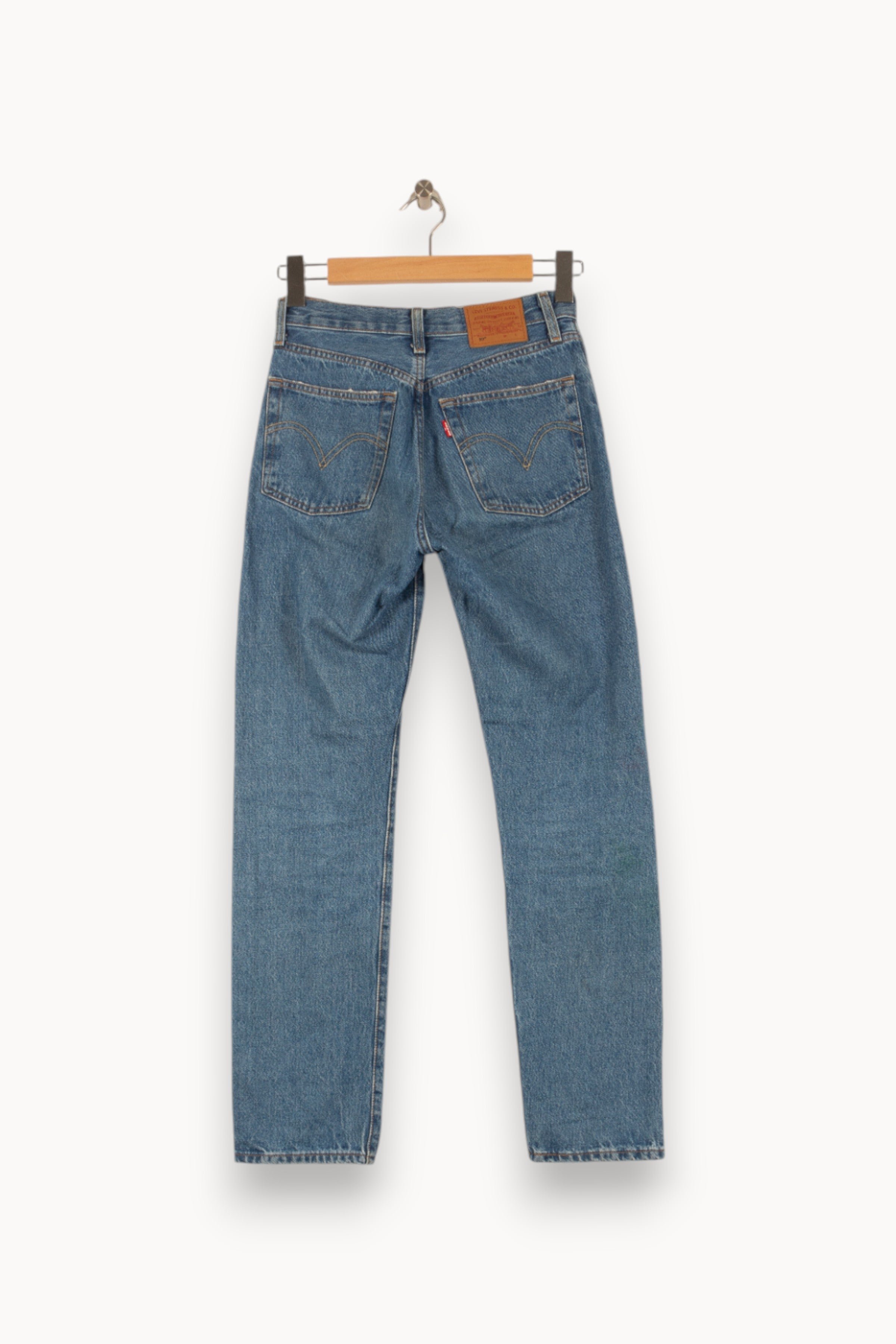 Cropped slim jeans with studs LEVI'S - Seconde main Blue