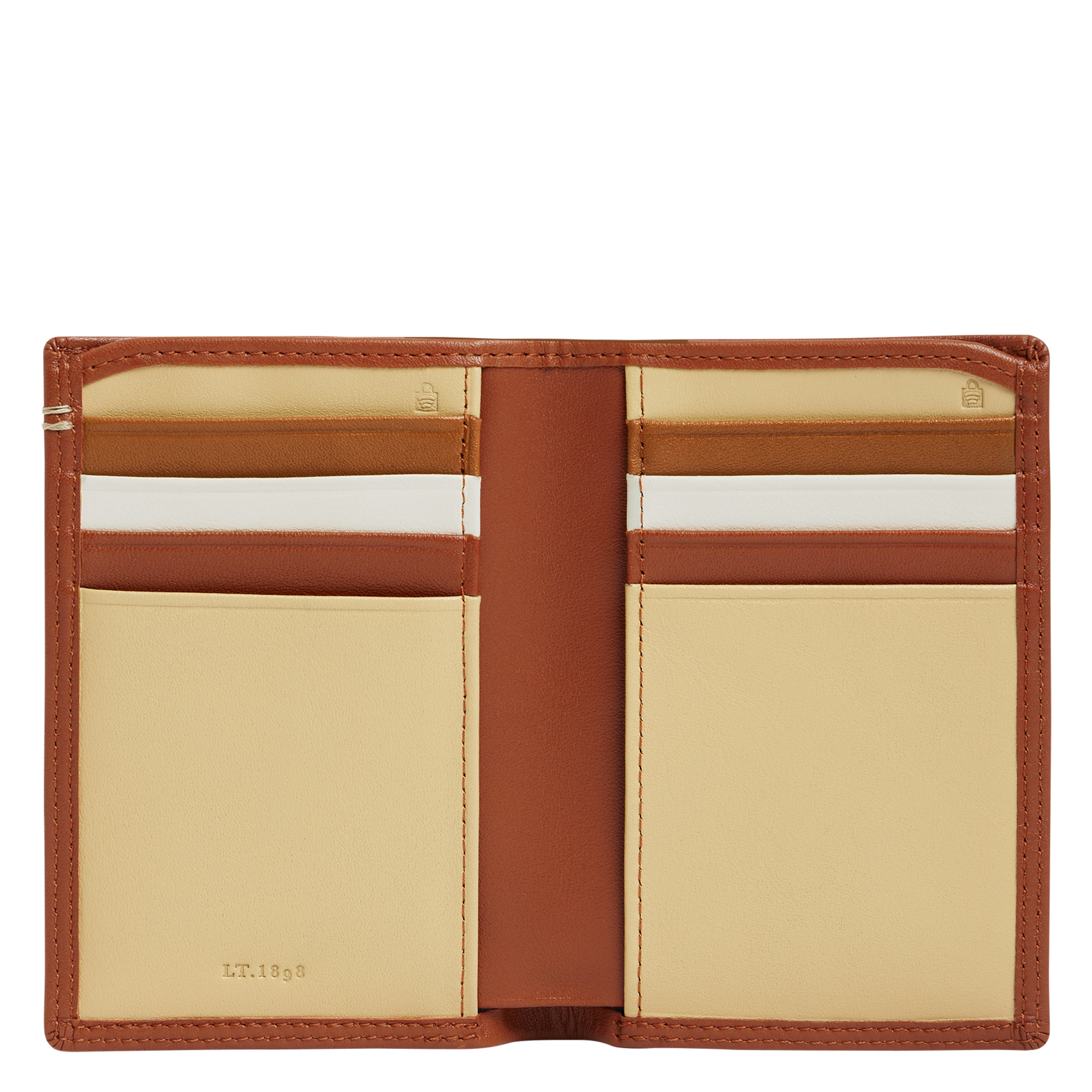 Kleine, leren portemonnee LE TANNEUR Veelkleurig