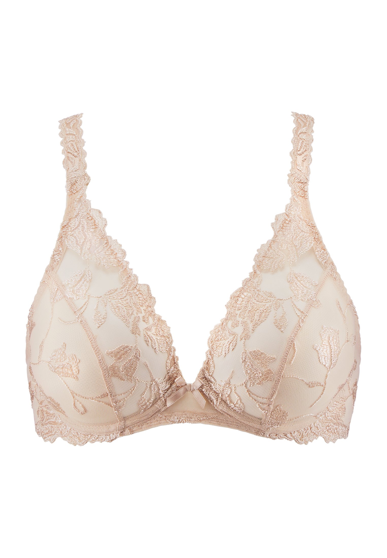 A la Folie kohl black underwired triangle bra AUBADE Beige