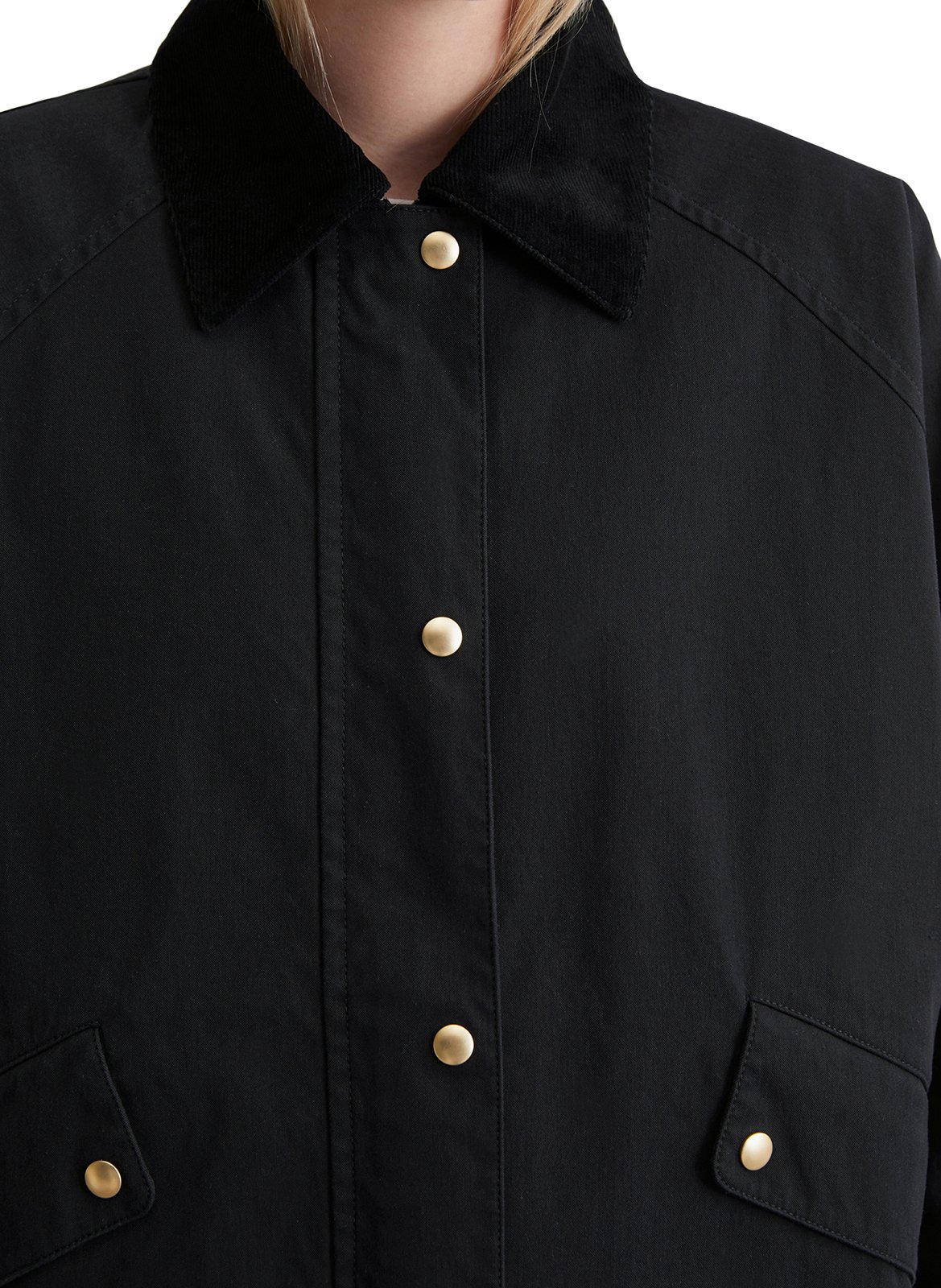 Veste col classique en coton mélangé MARC O&#039;POLO Noir