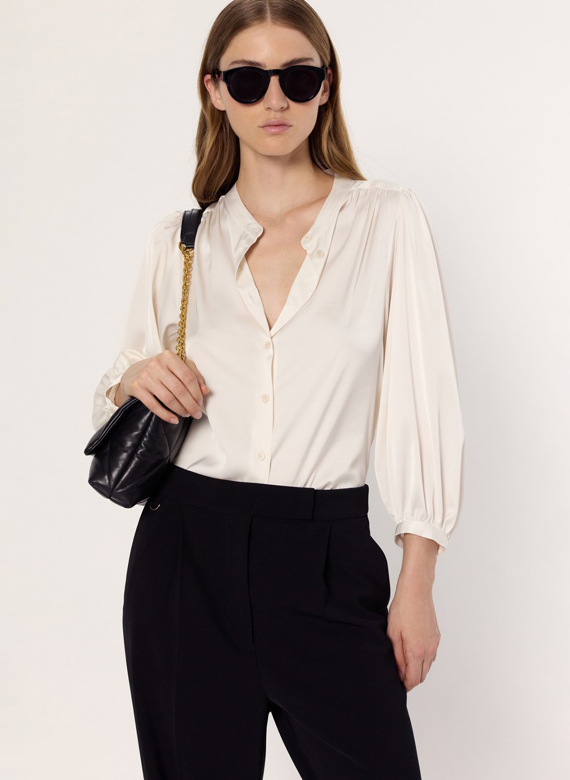 Blouse satinée col v GERARD DAREL
