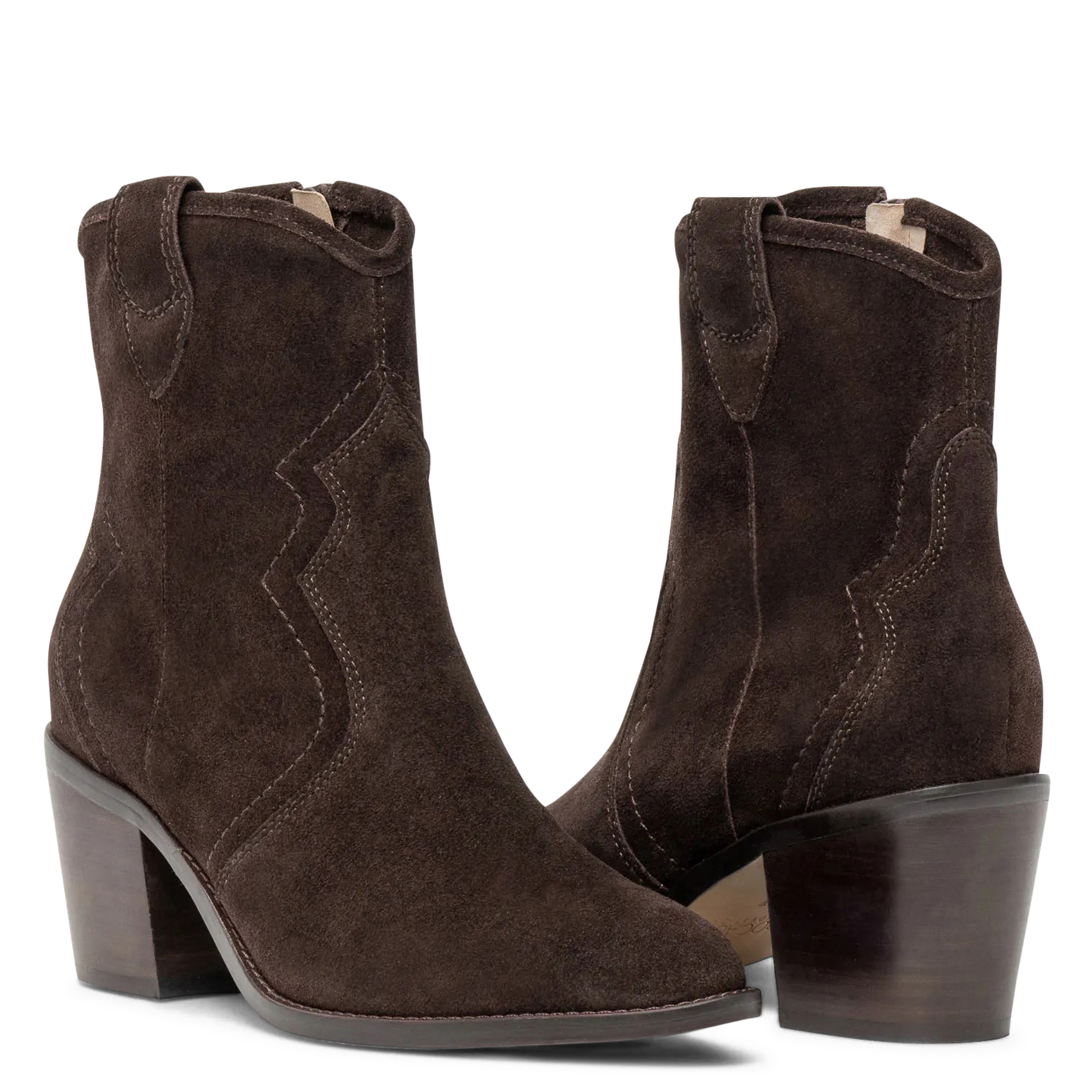 Ankle boots with heel BOCAGE Brown