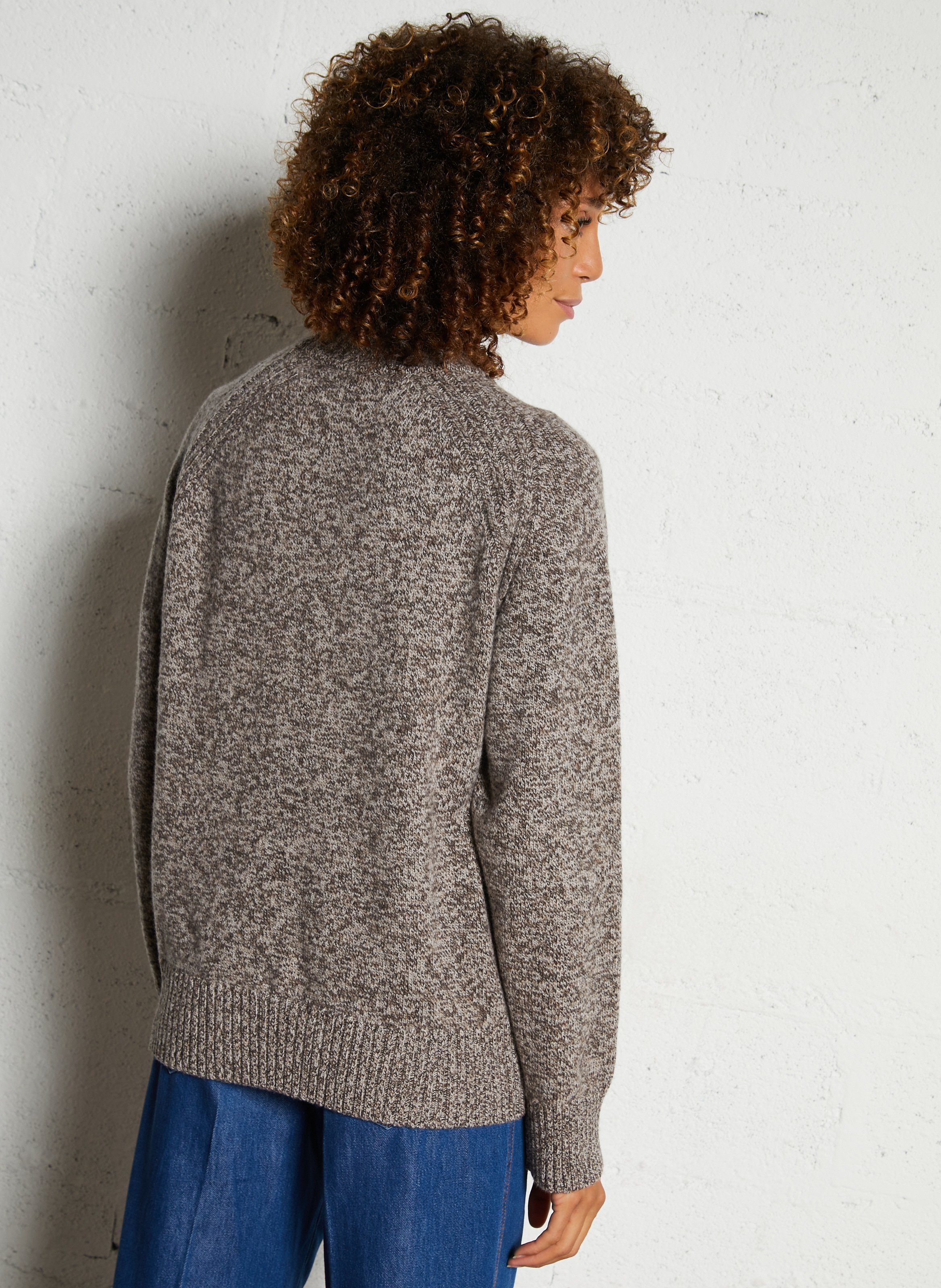 Pull droit col montant en laine ARMOR LUX Gris