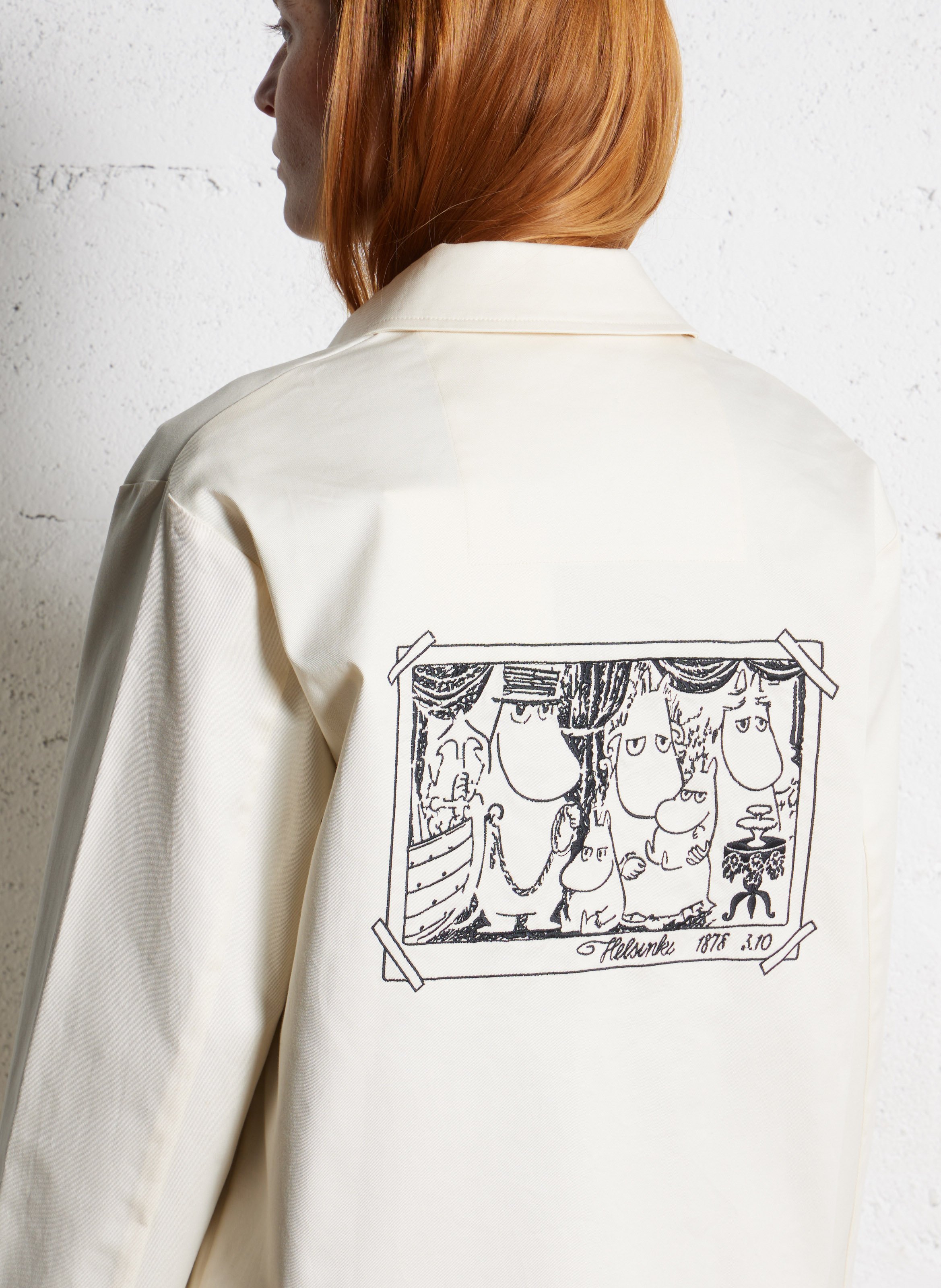 Jas van katoenmix met klassieke kraag RUE DE TOKYO Wit