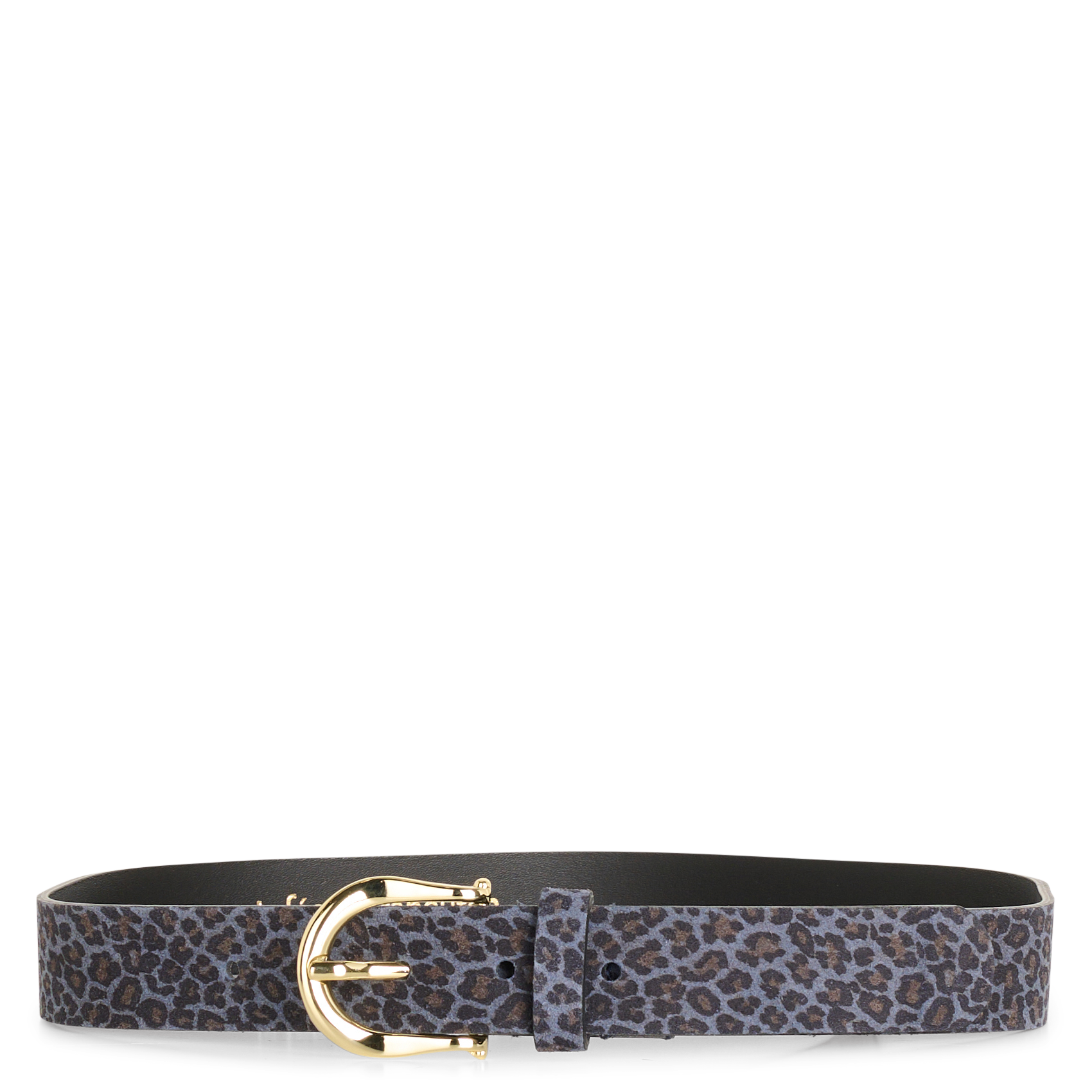 Ceinture à boucle effet léopard en cuir LA FEE MARABOUTEE