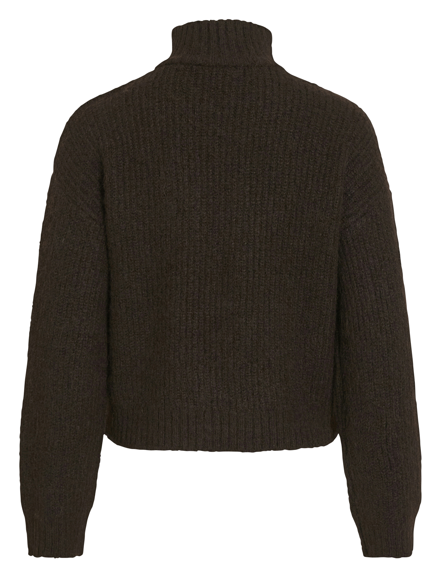 Pull droit col montant en maille VILA Marron