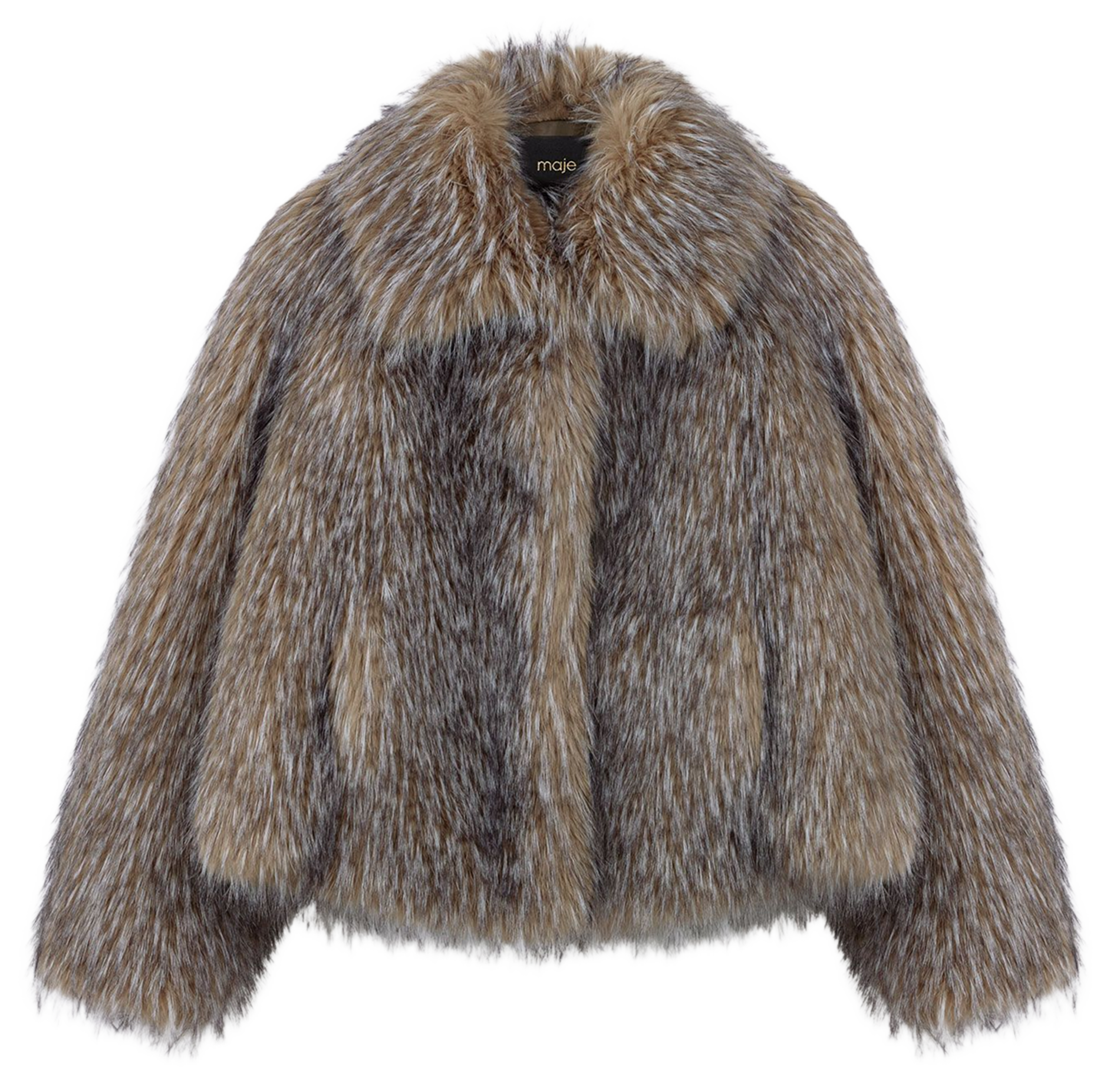 Manteau fausse fourrure MAJE Marron