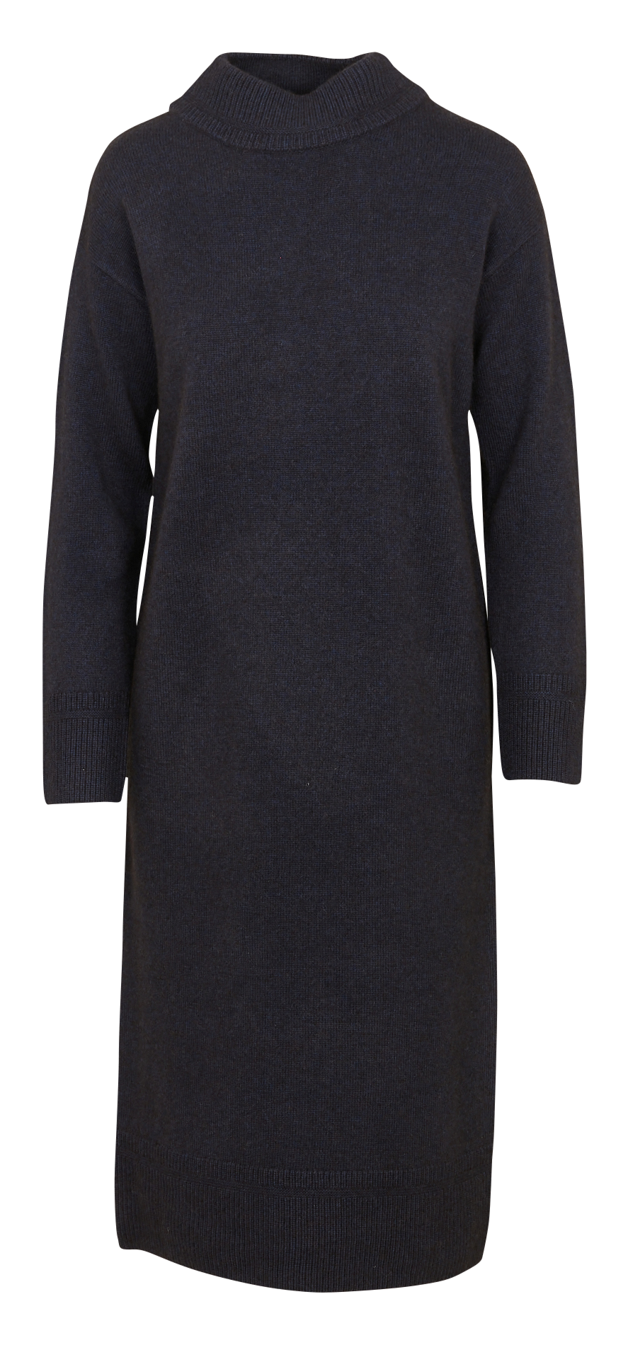Straight high-neck wool sweater dress MAISON 123 Blue