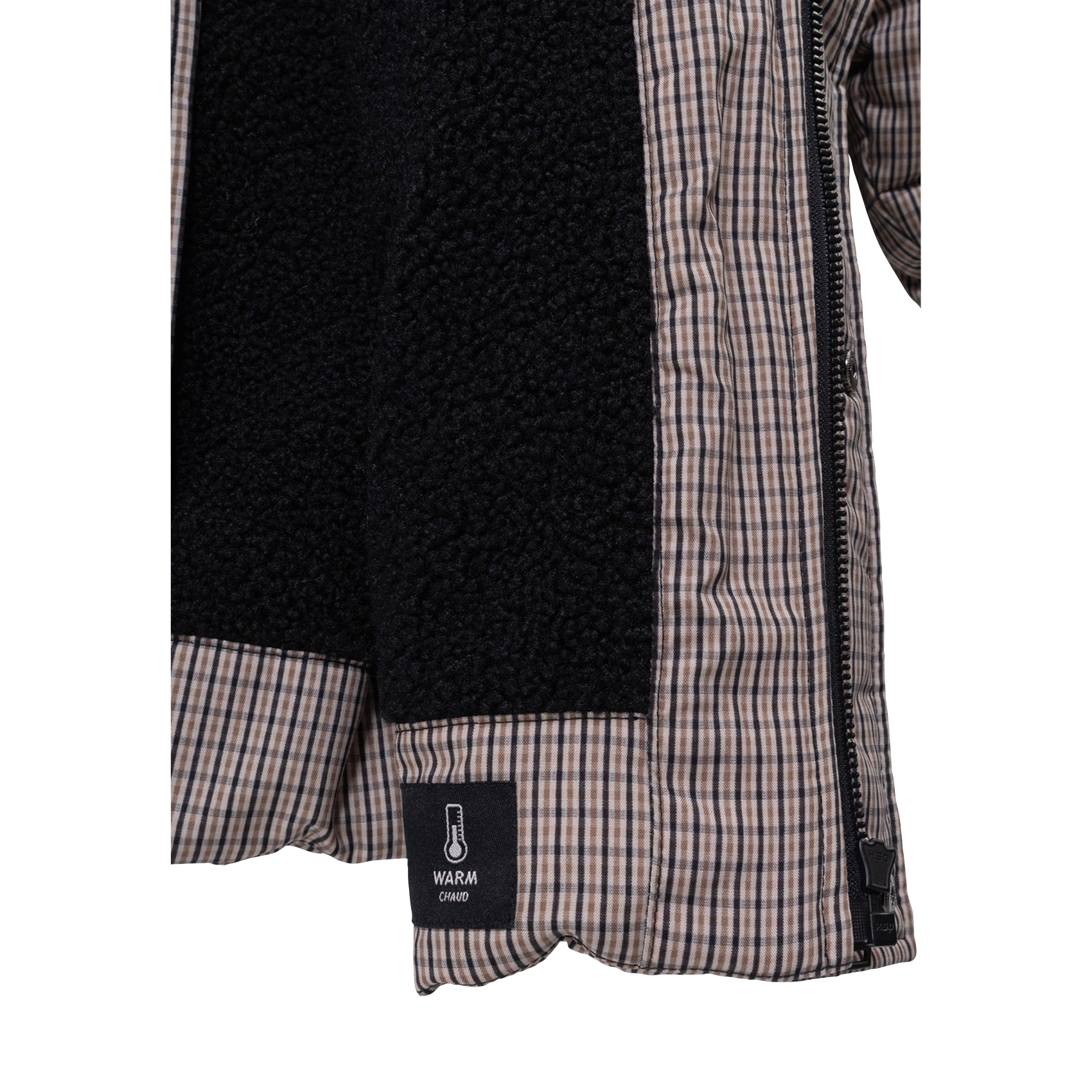 Doudoune droite en coton mélangé imprimé IKKS JUNIOR Noir