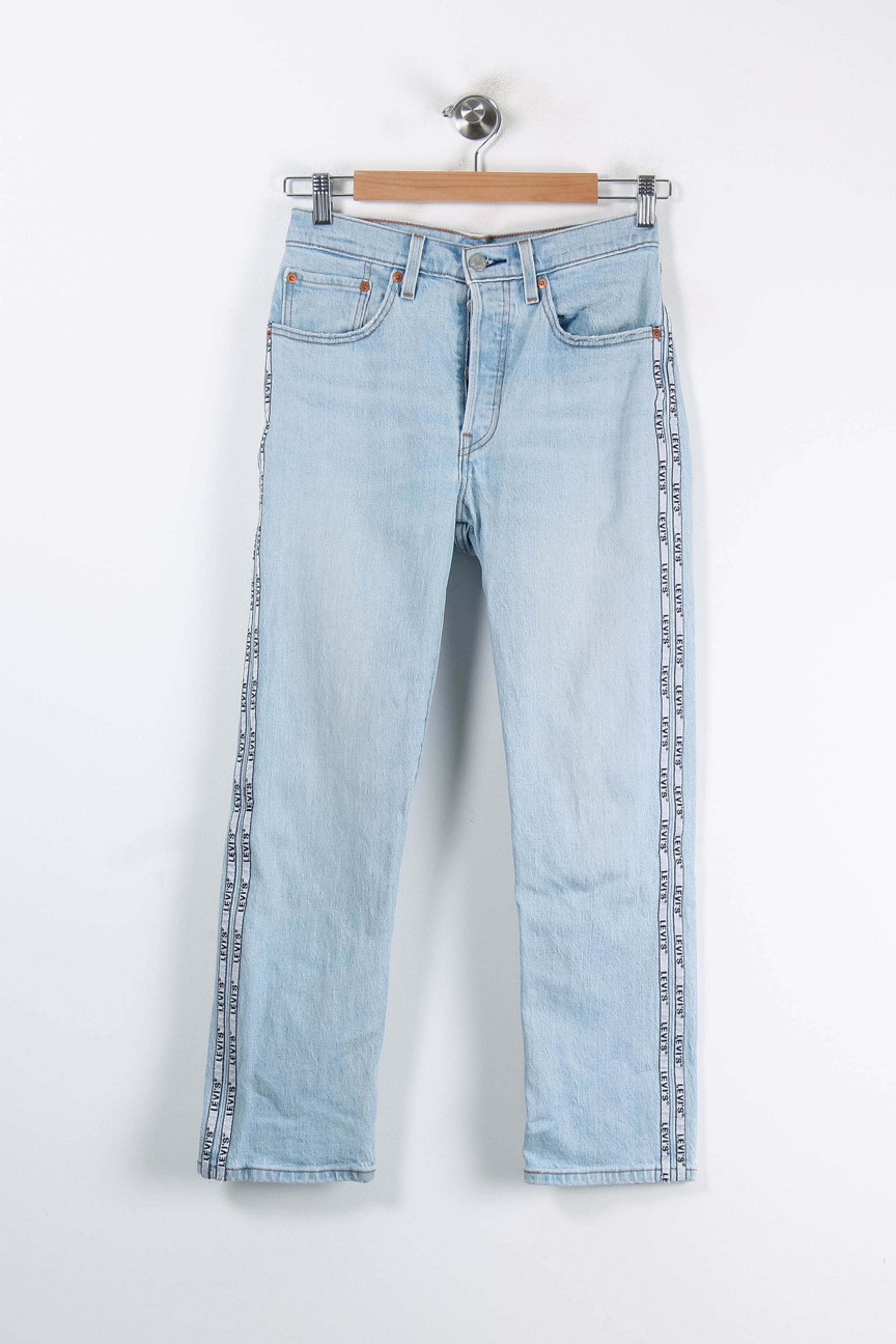 Cropped slim jeans with studs LEVI'S - Seconde main Blue