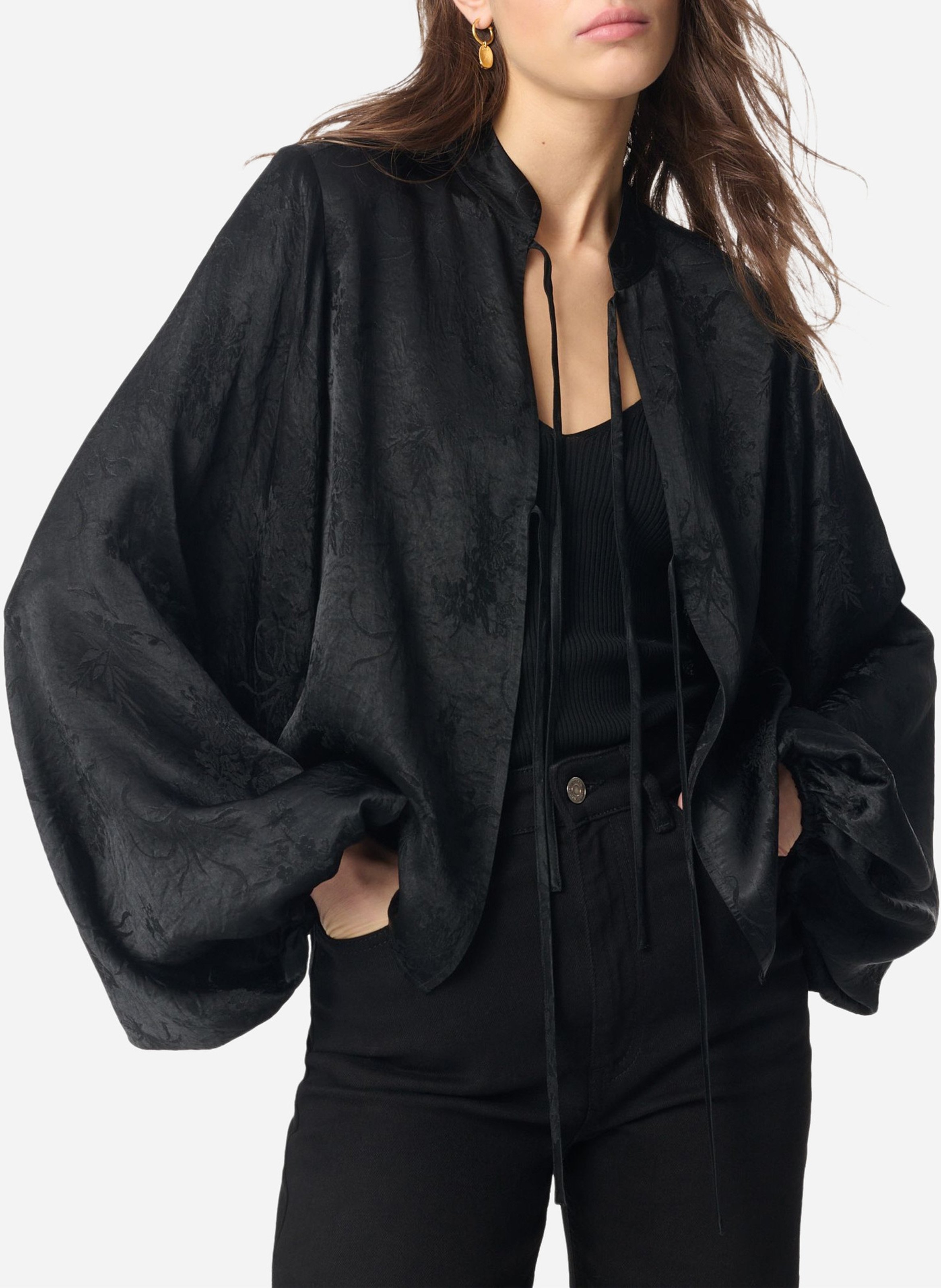 Straight blouse in printed jacquard VANESSA BRUNO Black