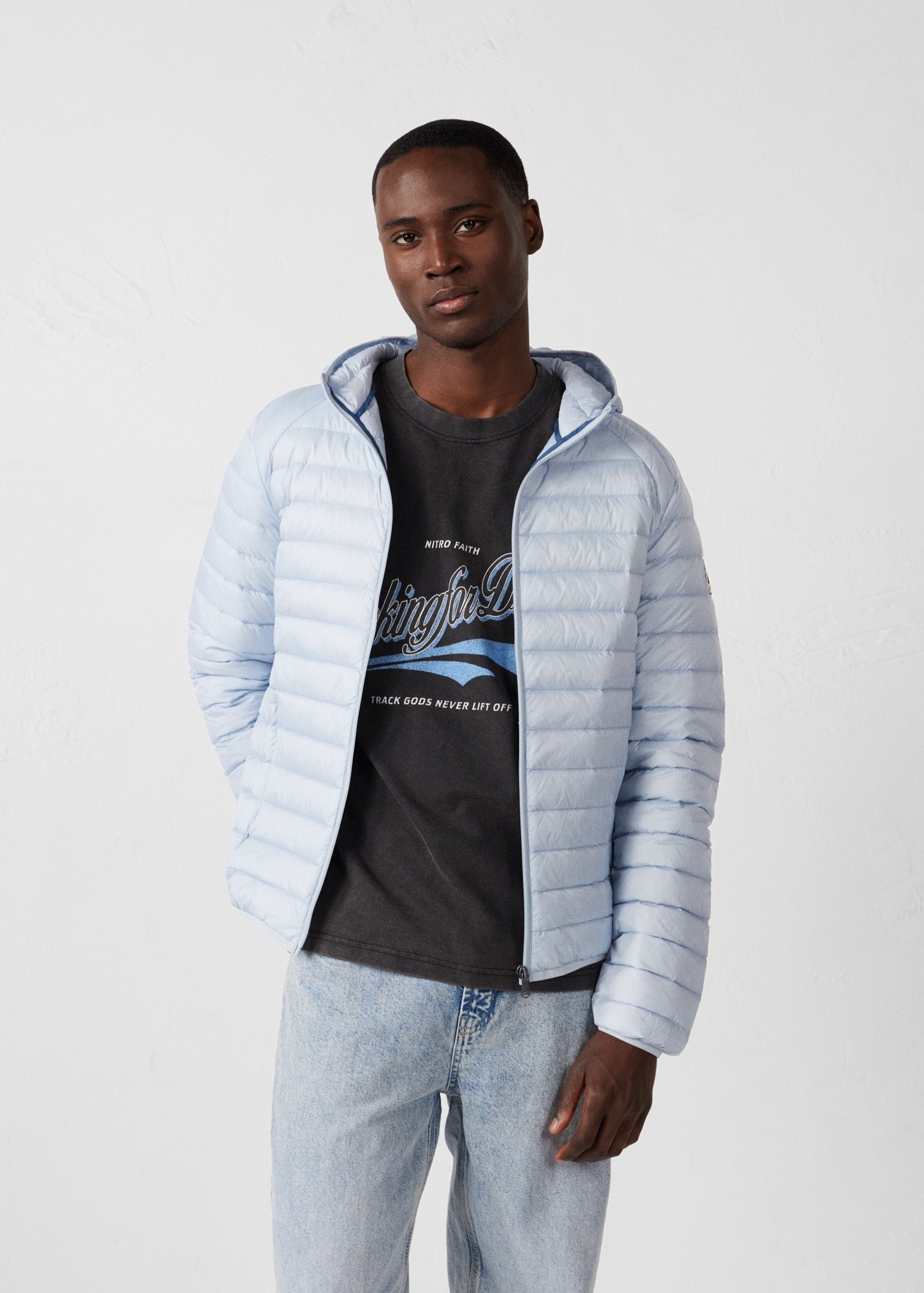 Lightweight hooded puffer jacket nico JOTT Blue