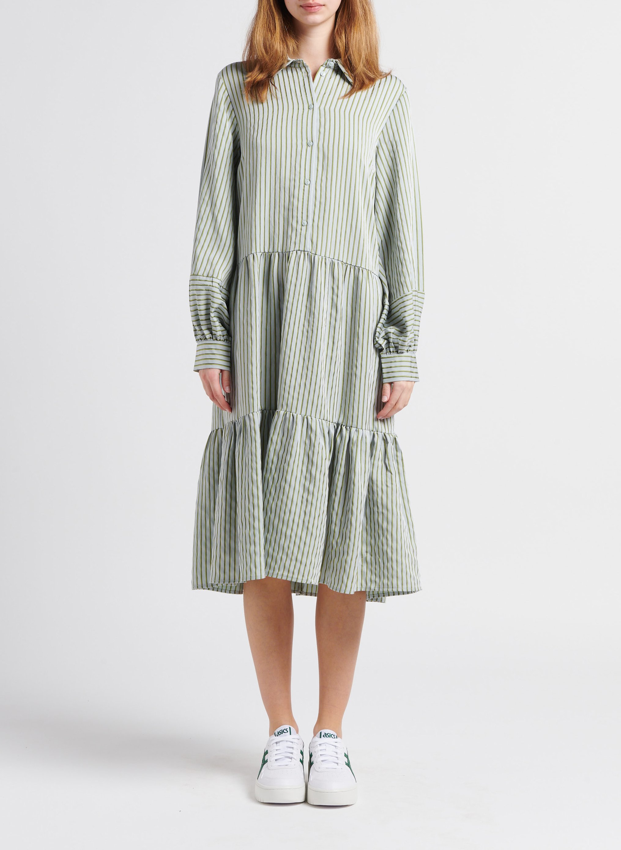 Robe chemise midi rayée MOSS COPENHAGEN Rayé