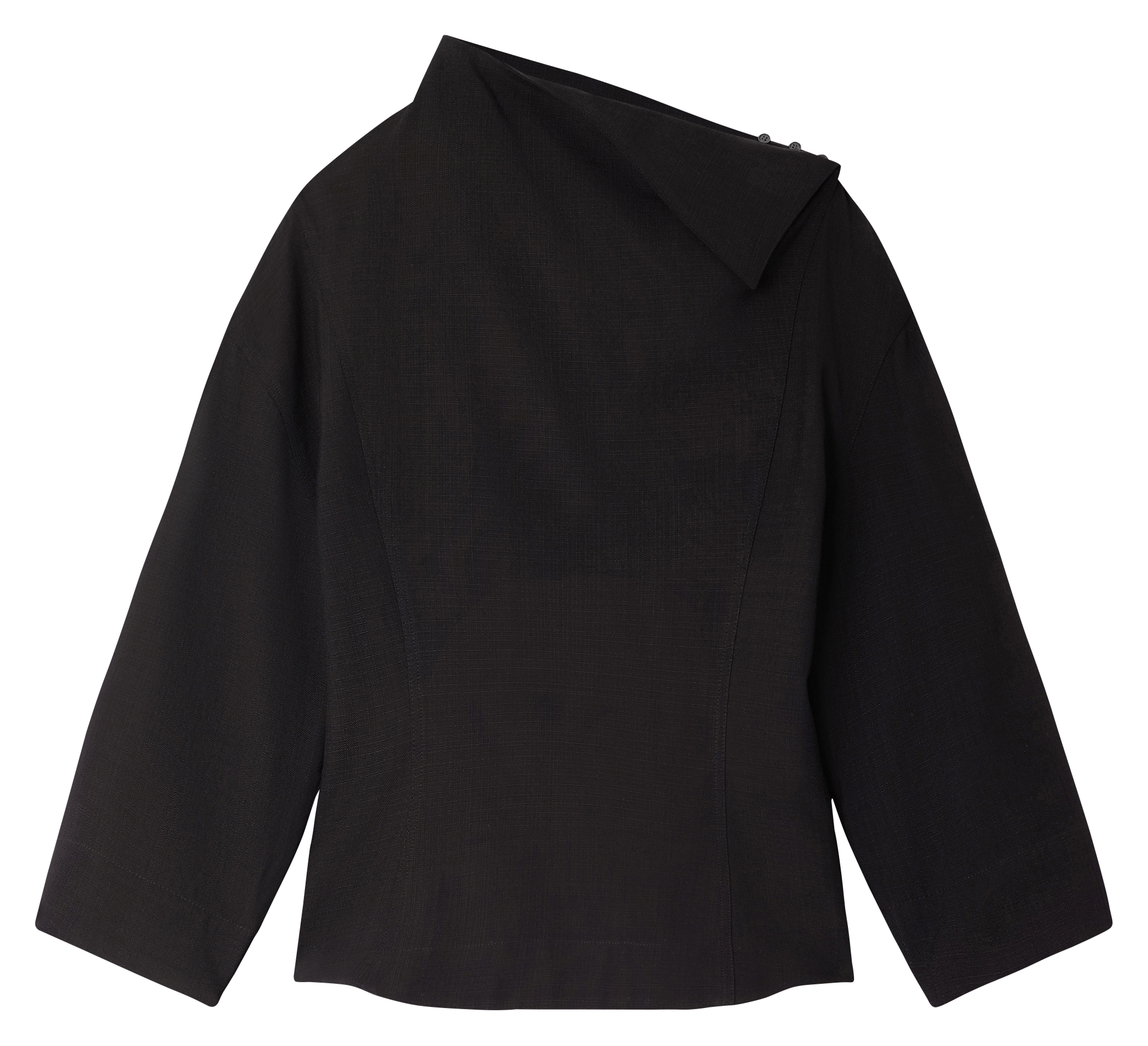Asymmetrical collar blouse SOEUR Black