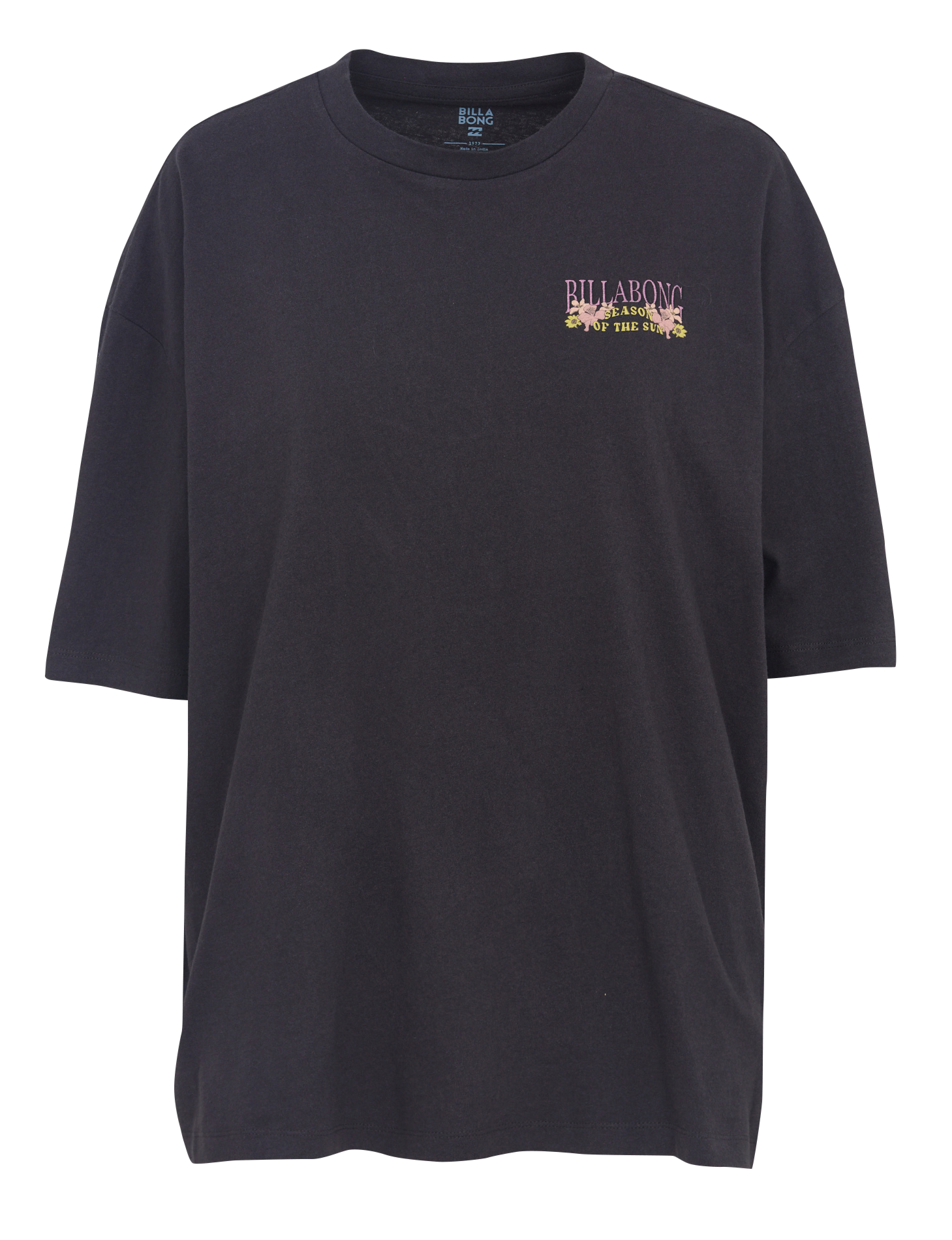 Loose-fit printed cotton T-shirt with round neck BILLABONG Black