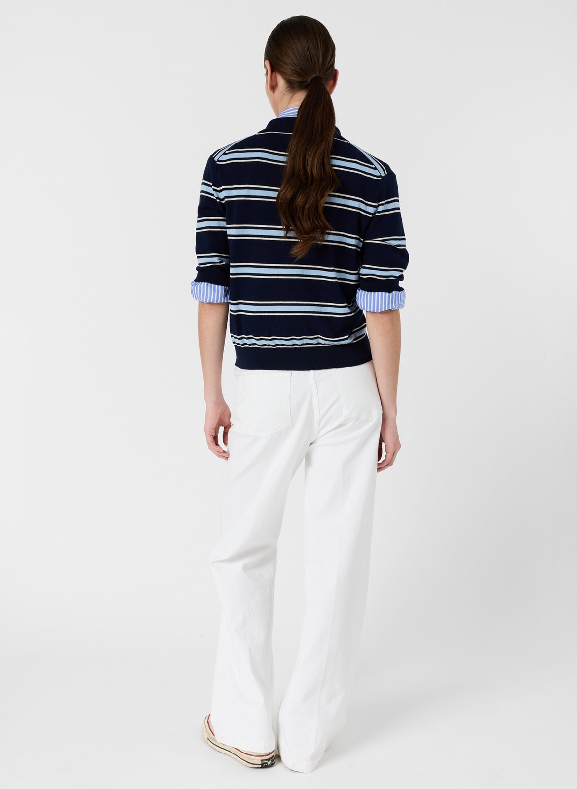 Gerade geschnittenes Poloshirt aus Baumwolle mit Streifen GERARD DAREL Blau