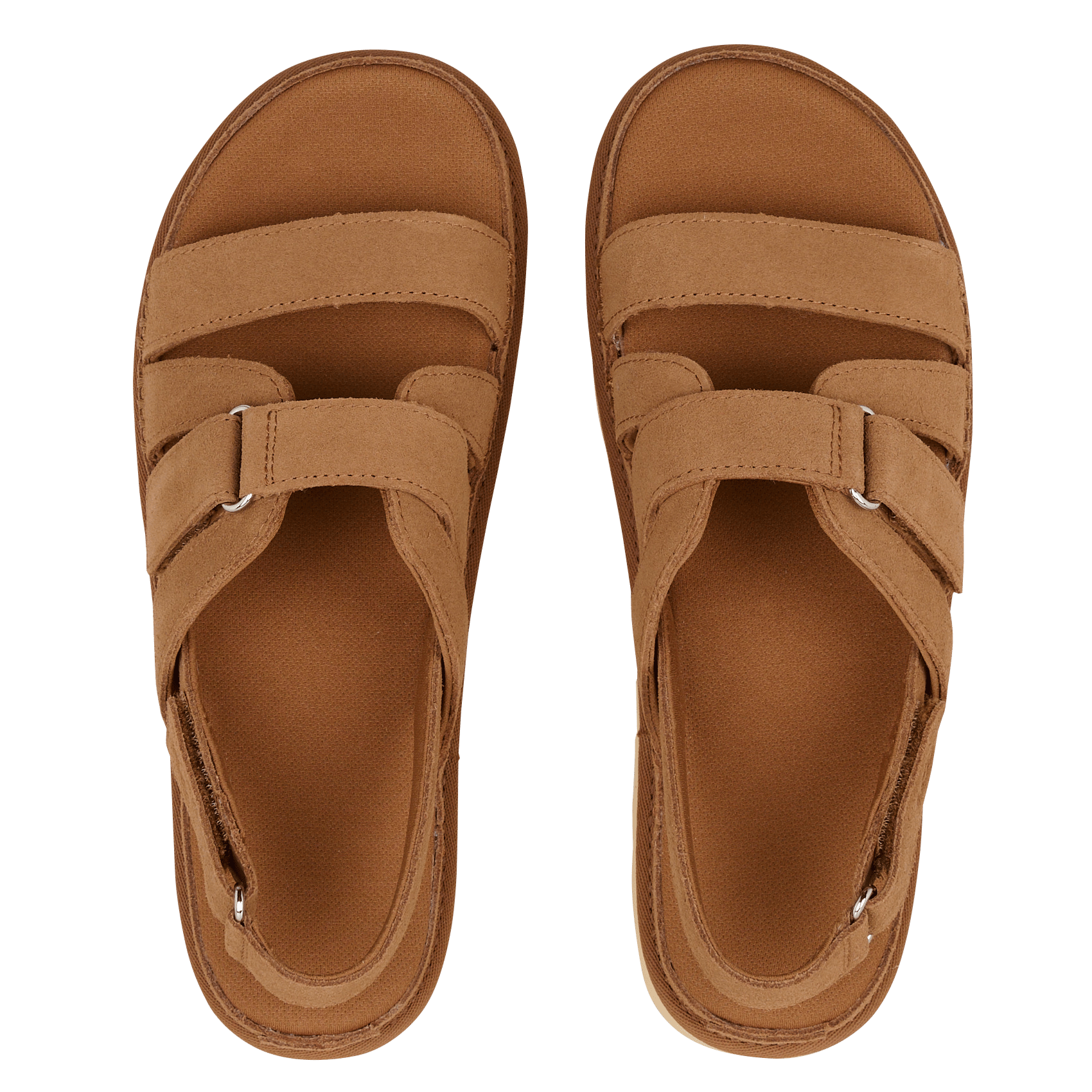Aouda flat leather sandals UGG Brown