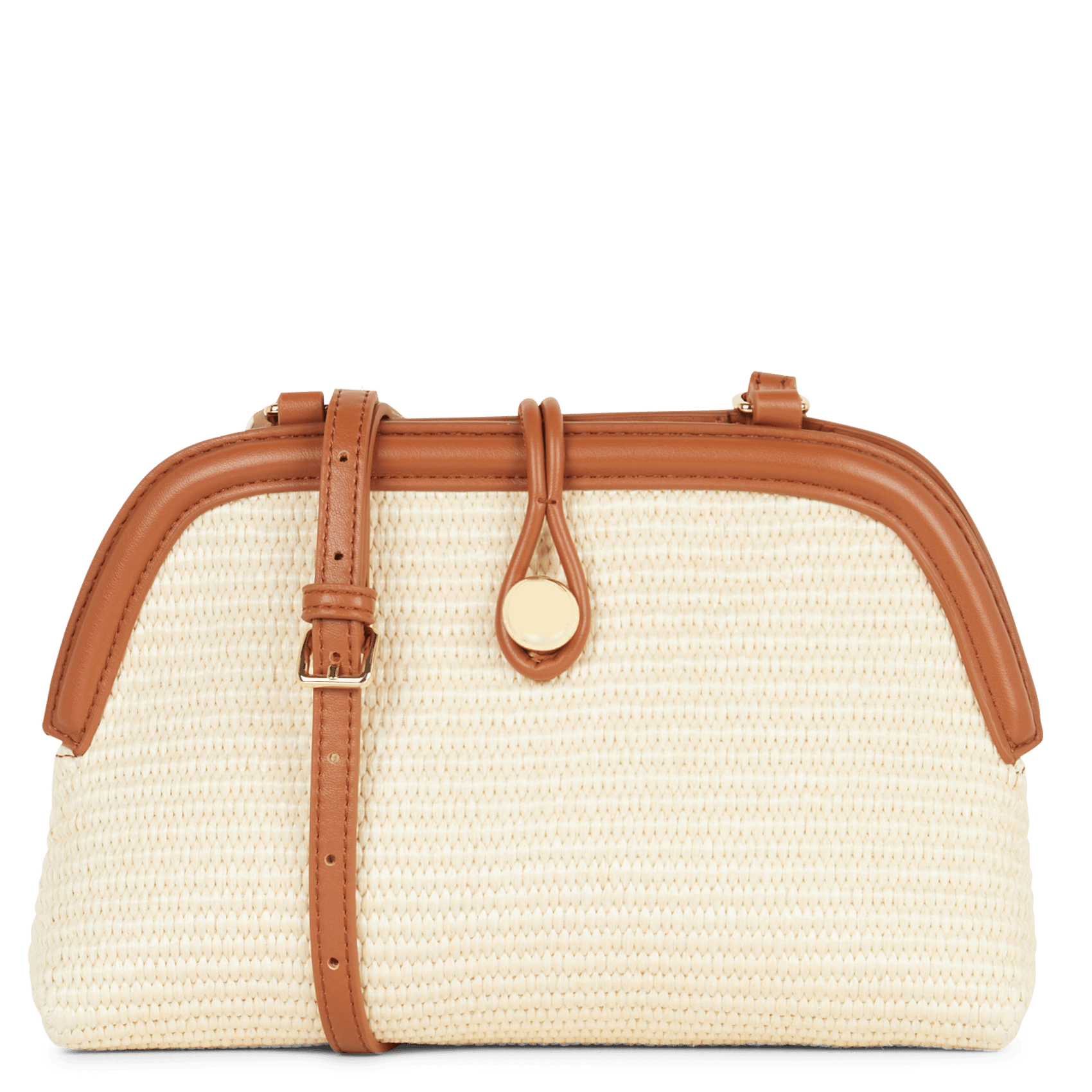 Clutch mit Flechtmuster PETITE MENDIGOTE Beige