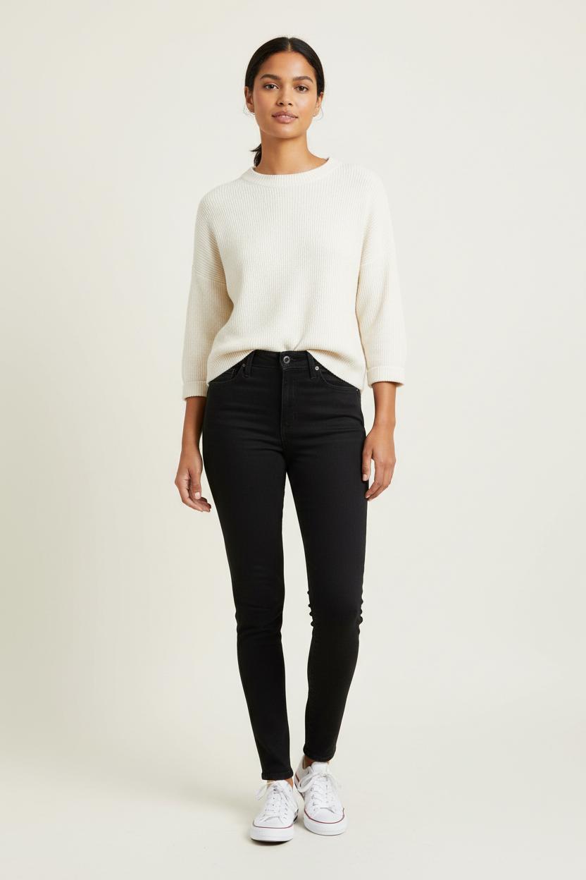 Cropped slim jeans with studs LEVI'S - Seconde main Black